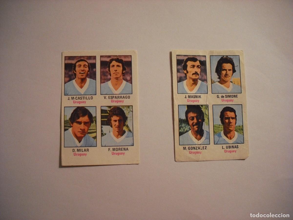 Cromos de Futebol: MUNICH 74, LOTE DE 2 CROMOS DE URUGUAY : 60 Y 62, NUNCA PEGADOS