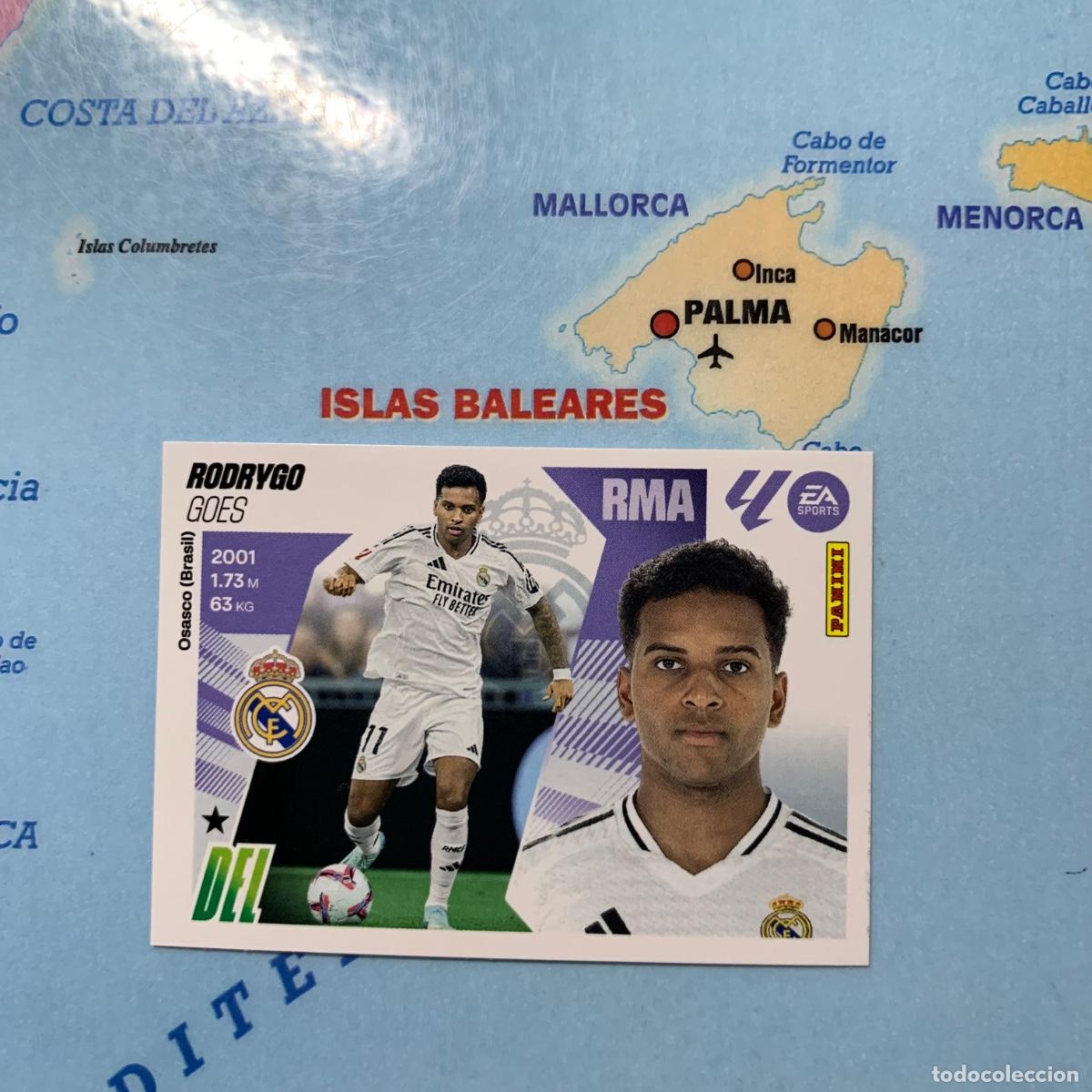 Cromos de f&uacute;tbol: Rodrygo n&uacute;mero 18 del Real Madrid cromo liga este 25-26 2025-2026