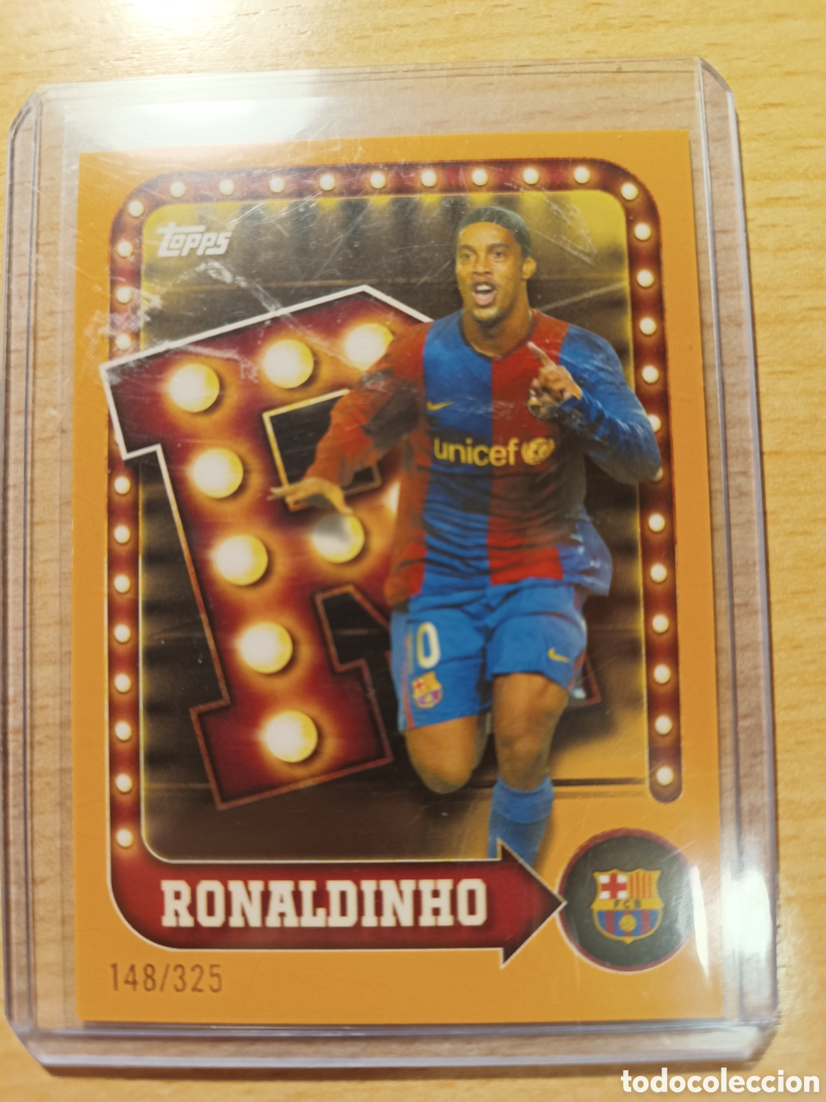 Cromos de F&uacute;tbol: RONALDINHO /325 COLLECTOR TIN FC BARCELONA 2025 2026 TOPPS NUMERADA 25 26