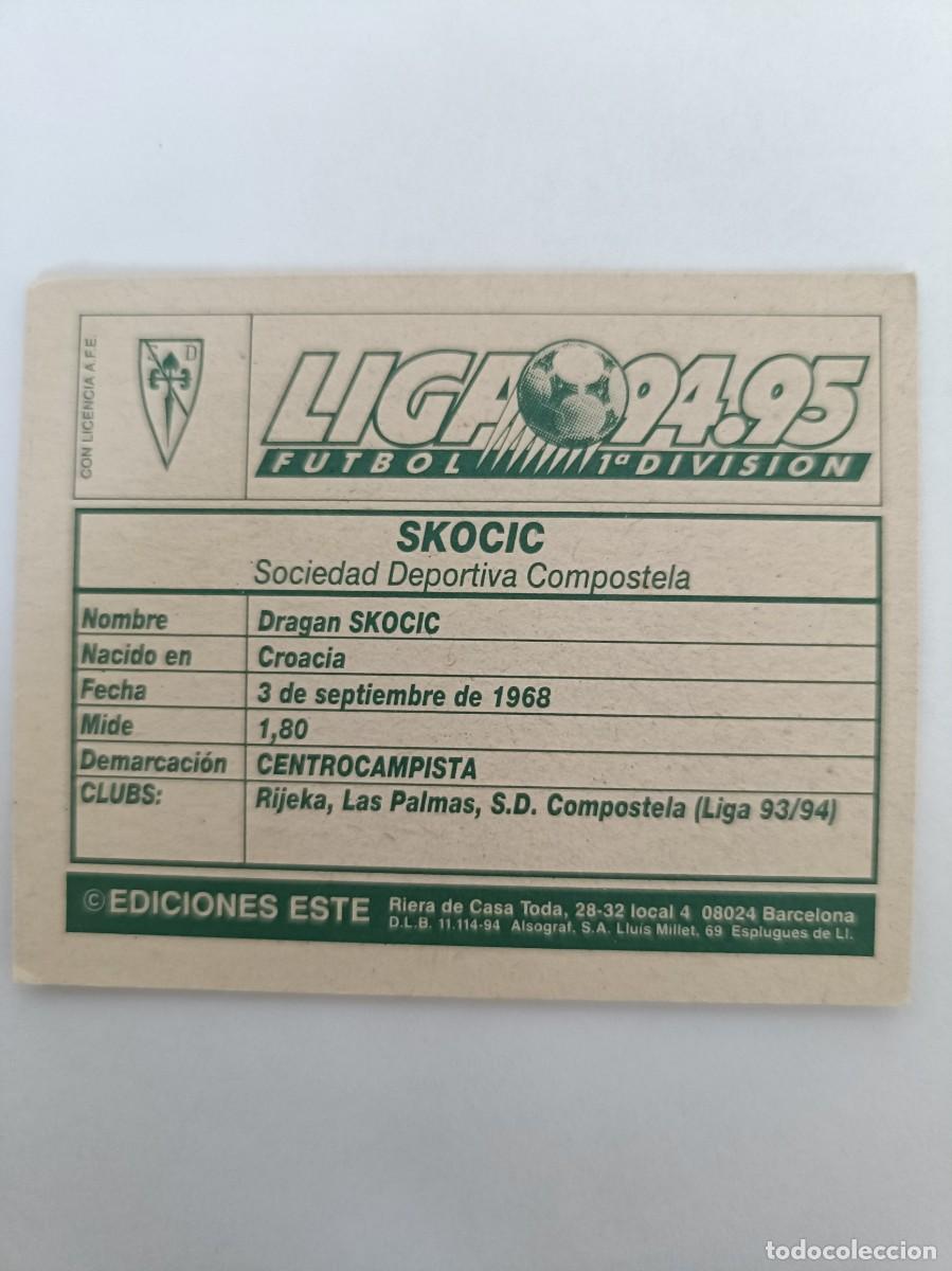 Cromos de f&uacute;tbol: SKOCIC S D. COMPOSTELA 94/95 ESTE - Foto 2