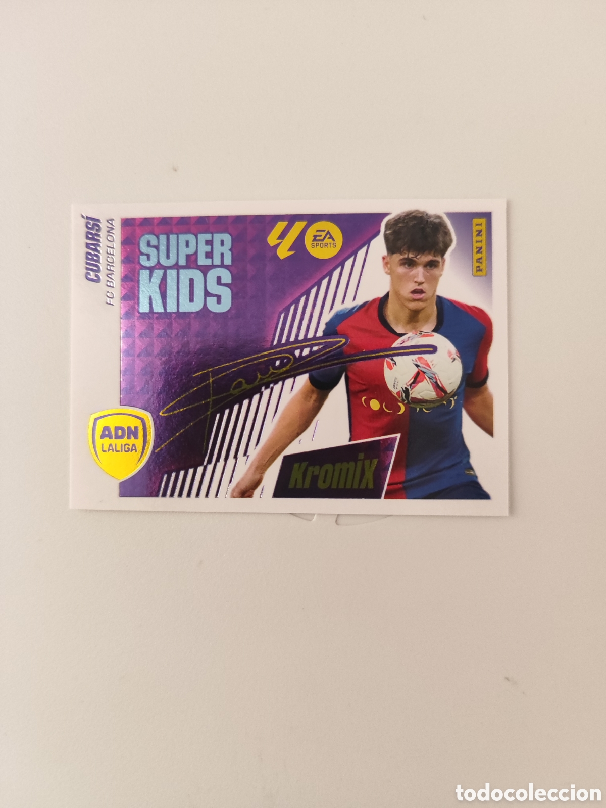 Cromos de F&uacute;tbol: CROMO N&Uacute;MERO K6 CUBARS&Iacute; FC BARCELONA SUPER KIDS KROMIX. LIGA ESTE 25/26.