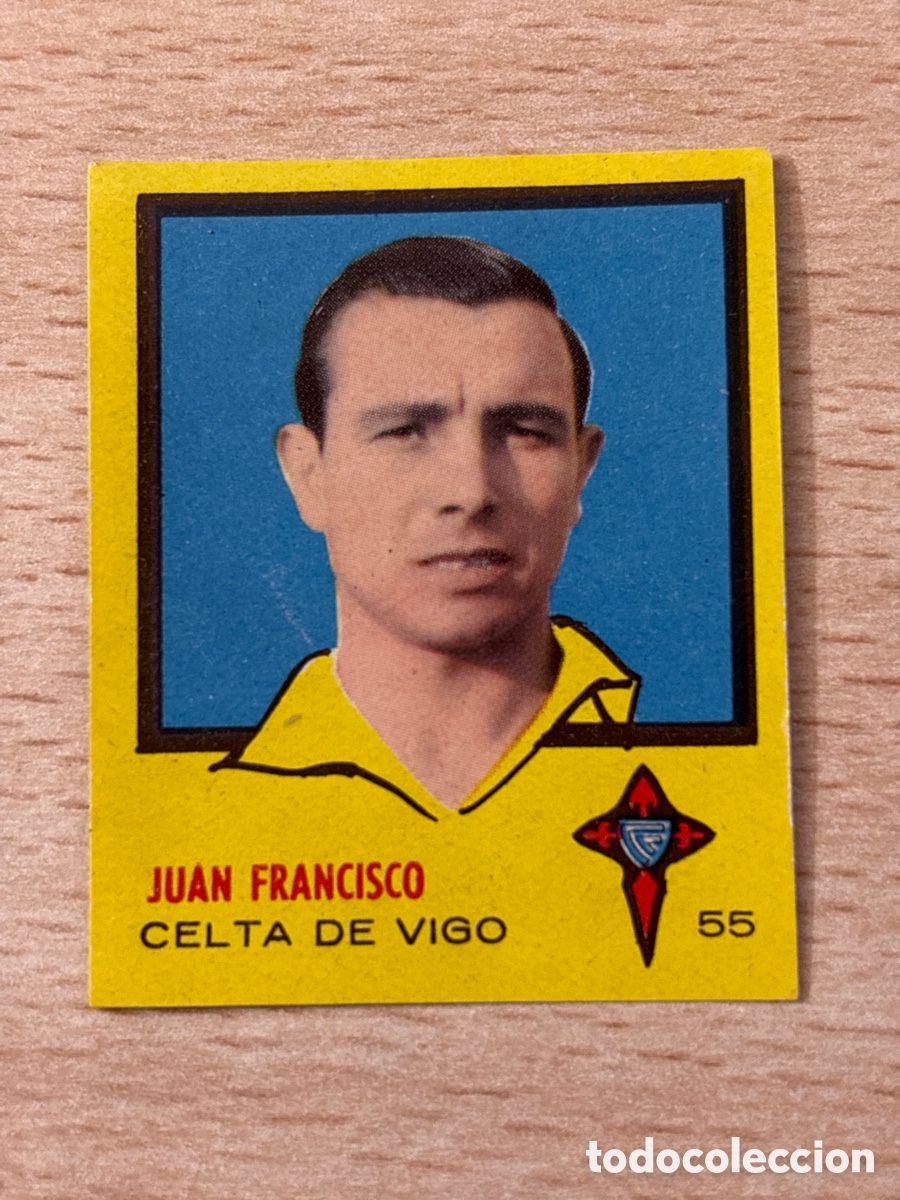 Cromos de F&uacute;tbol: # 55 Juan Francisco Celta de Vigo Campeones 1957 Ed. Bruguera sin pegar nuevo de sobre