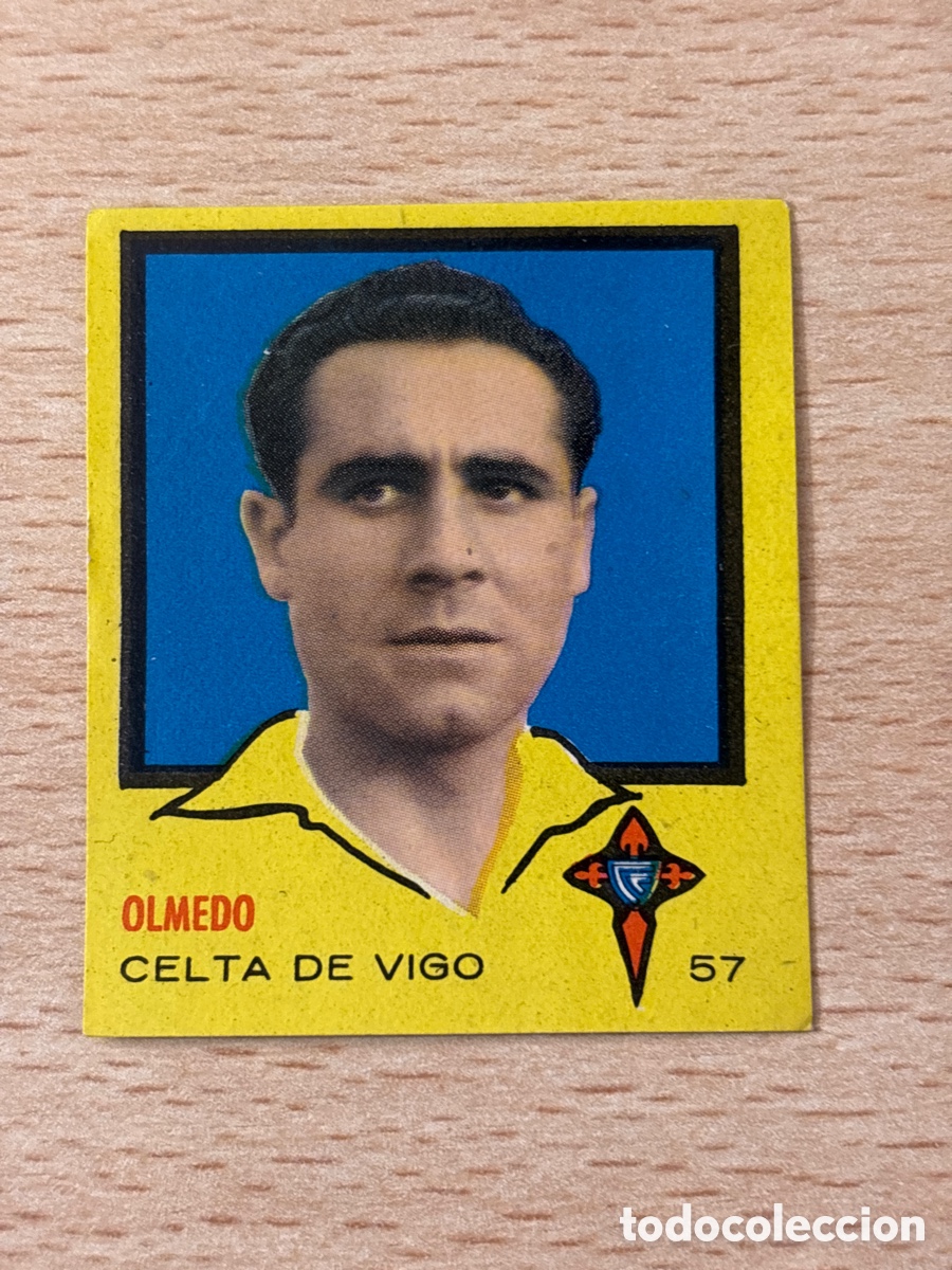 Cromos de F&uacute;tbol: # 57 Olmedo Celta de Vigo Campeones 1957 Ed. Bruguera sin pegar nuevo de sobre