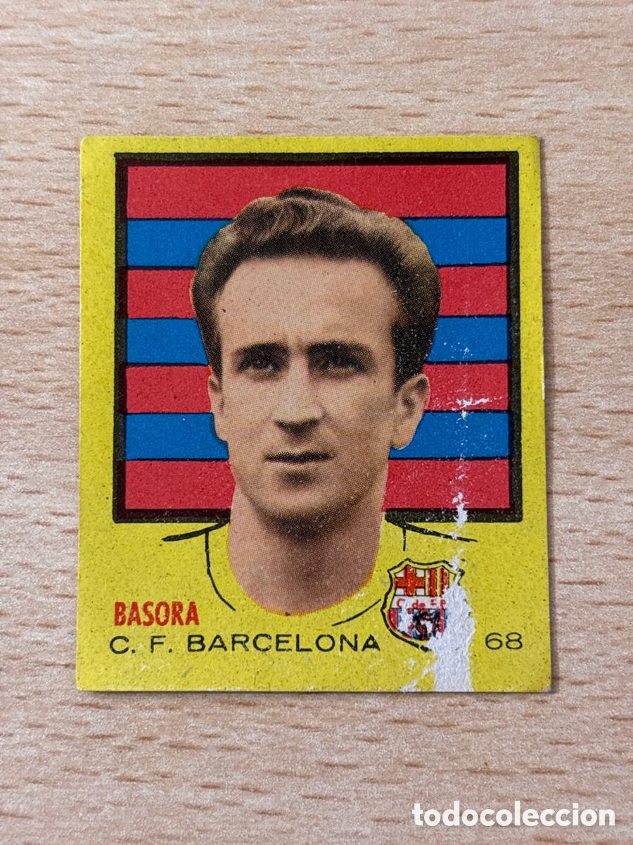 Figurine di Calcio: # 68 Basora CF Barcelona Campeones 1957 Ed. Bruguera sin pegar