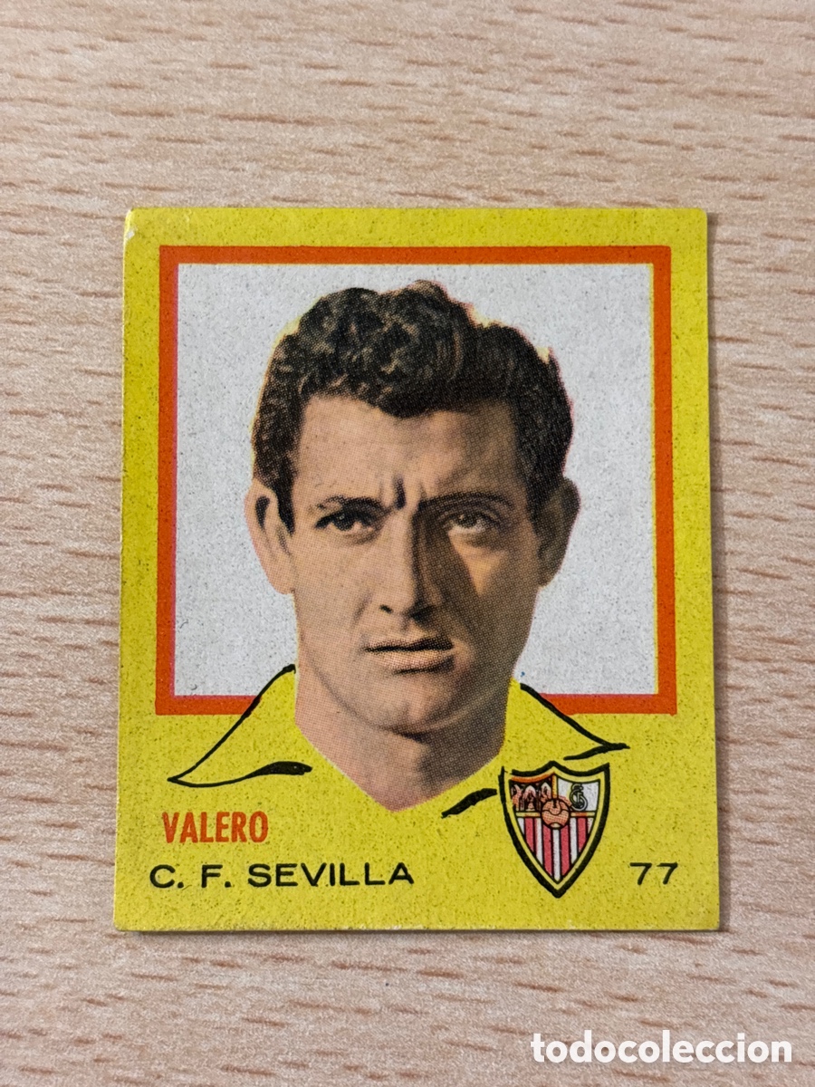 Cromos de F&uacute;tbol: # 77 Valero CF Sevilla Campeones 1957 Ed. Bruguera sin pegar nuevo de sobre