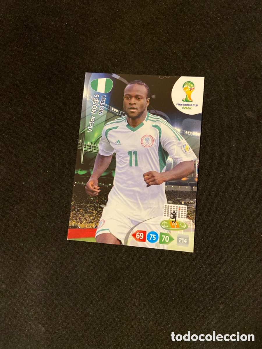 Figurine di Calcio: VICTOR MOSES 265 (NIGERIA) PANINI ADRENALYN MUNDIAL 2014 BRASIL 14 FUTBOL CARTA A-1