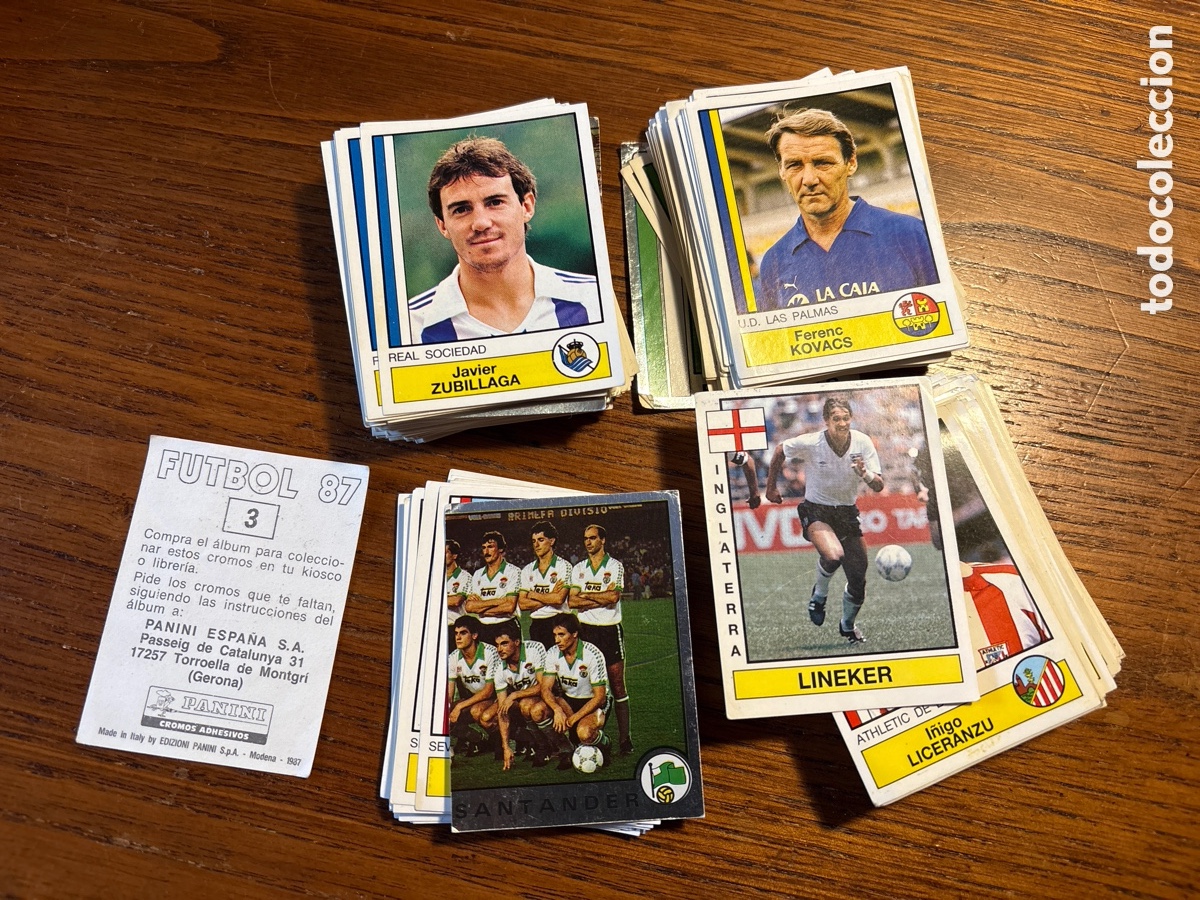 Cromos de F&uacute;tbol: LOTE DE 215 CROMOS PANINI FUTBOL 87