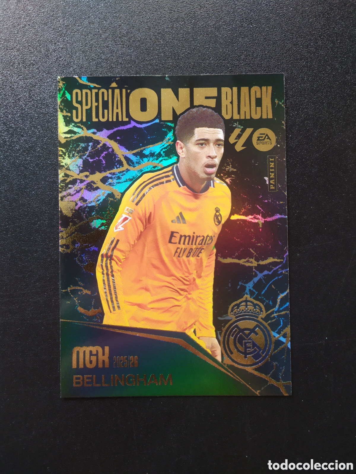 Cromos de F&uacute;tbol: Megacracks 2025 2026 25 26 panini Bellingham special one black Real Madrid