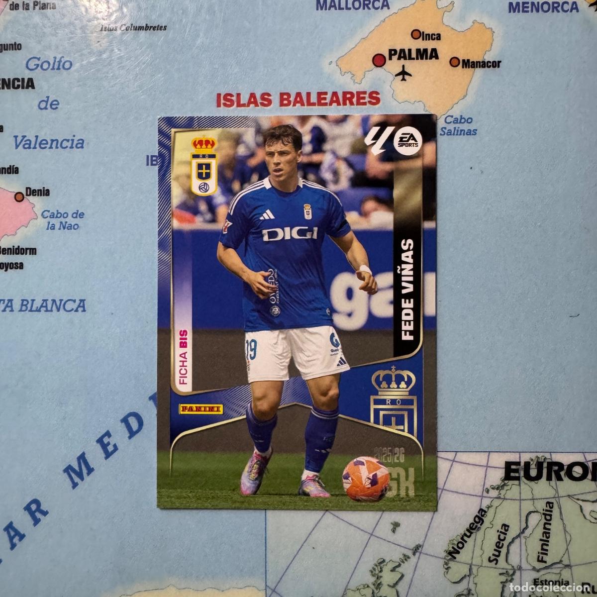 Fu&szlig;ball-Sticker: Fede Vi&ntilde;as n&uacute;mero 288 Bis del Oviedo megacracks 25-26 2025-2026