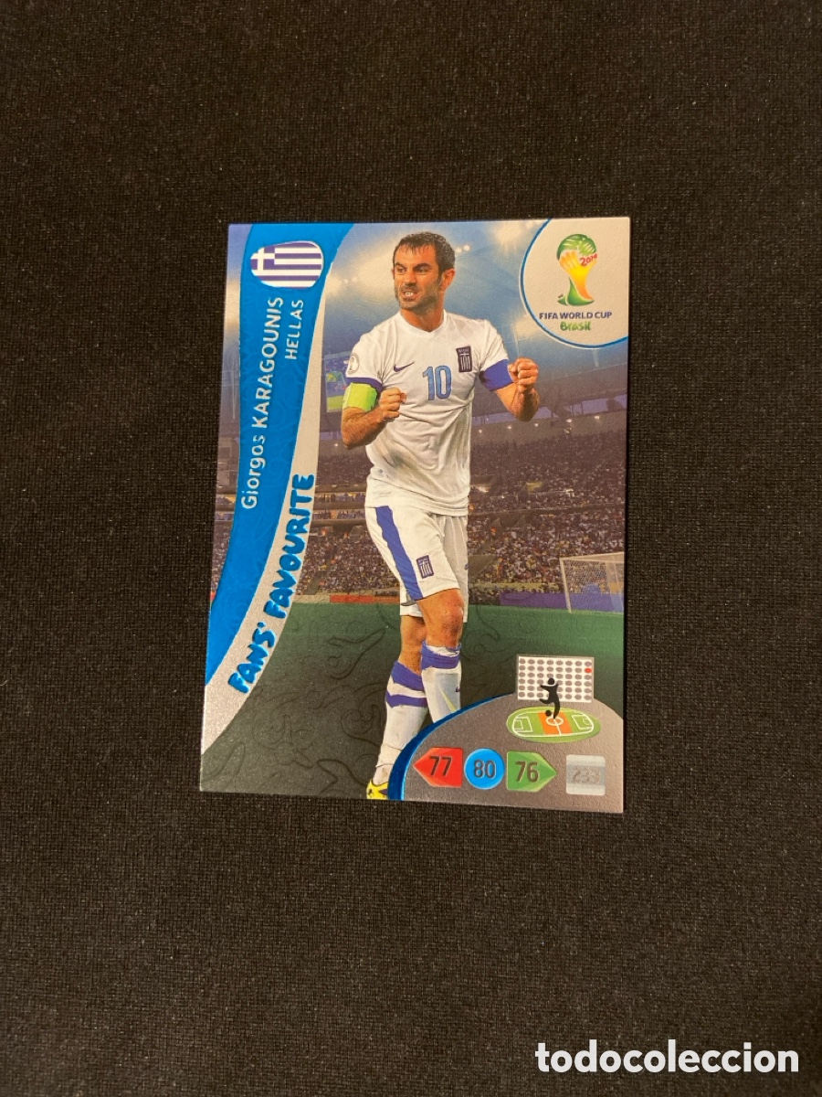 Cromos de F&uacute;tbol: KARAGOUNIS 340 FANS FAVOURITE (GRECIA) PANINI ADRENALYN MUNDIAL 2014 BRASIL 14 FUTBOL CARTA A-1