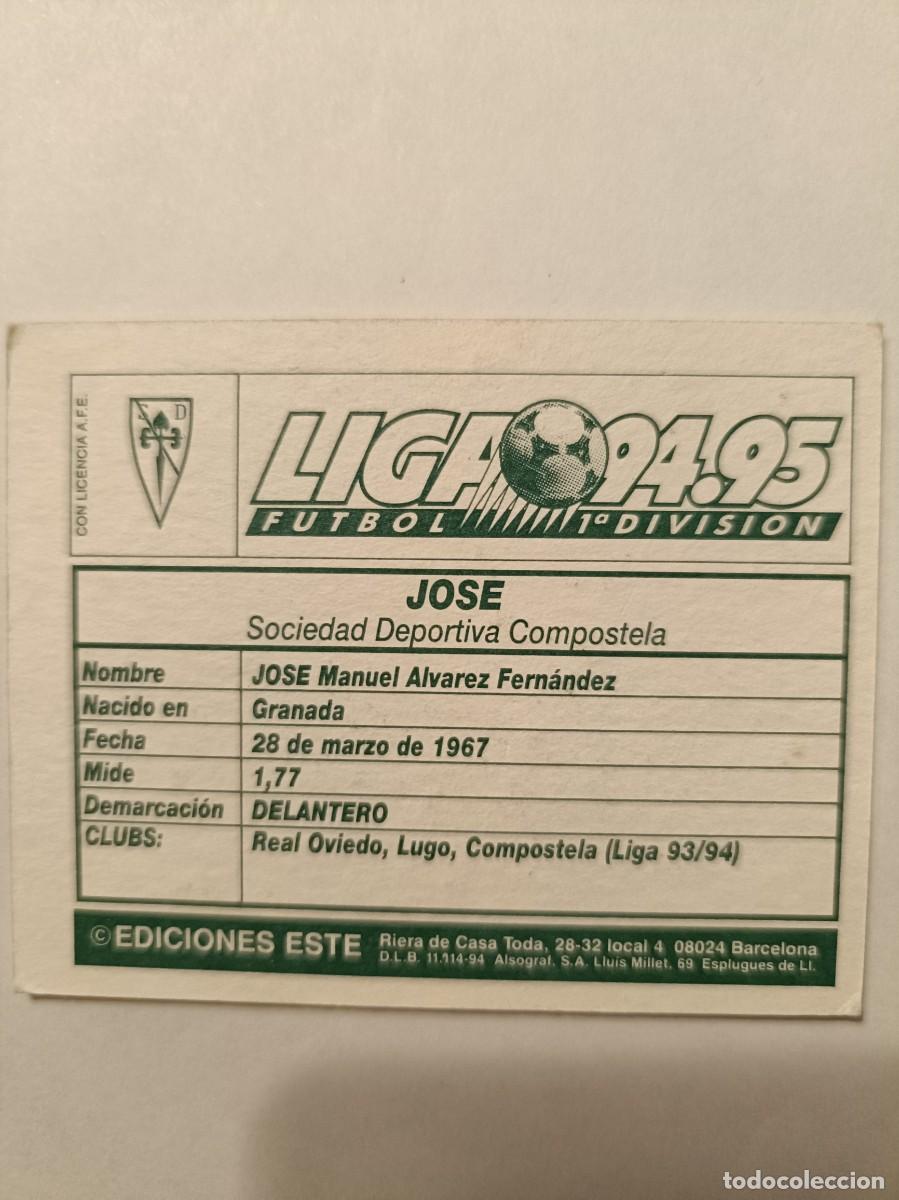 Cromos de f&uacute;tbol: JOSE S.D. COMPOSTELA 94/95 ESTE - Foto 2