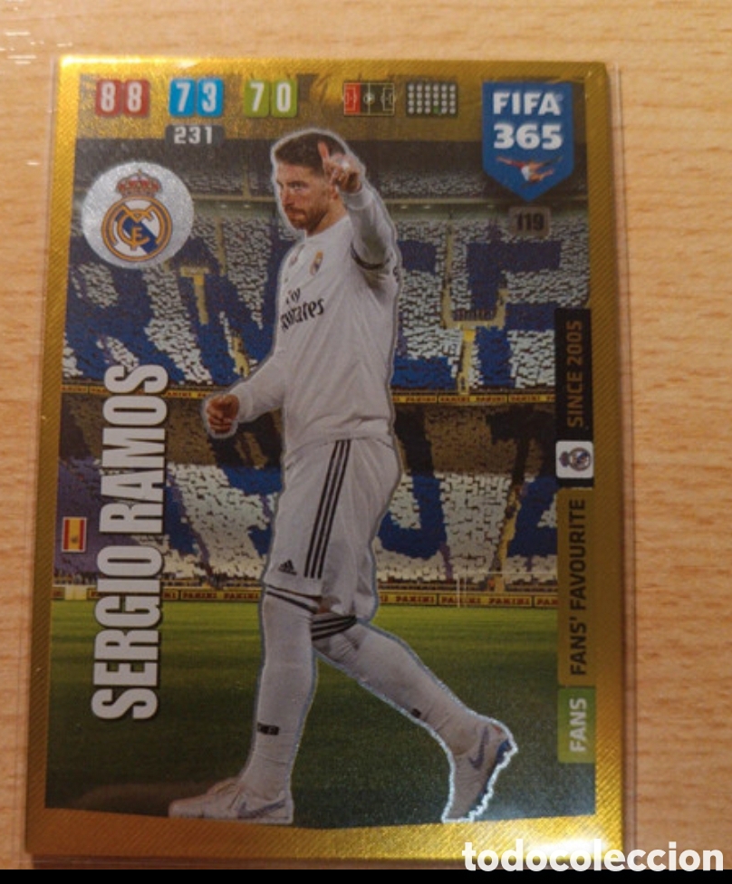 Cromos de F&uacute;tbol: SERGIO RAMOS FANS FAVOURITE REAL MADRID FIFA 365 2019 2020 PANINI 19 20
