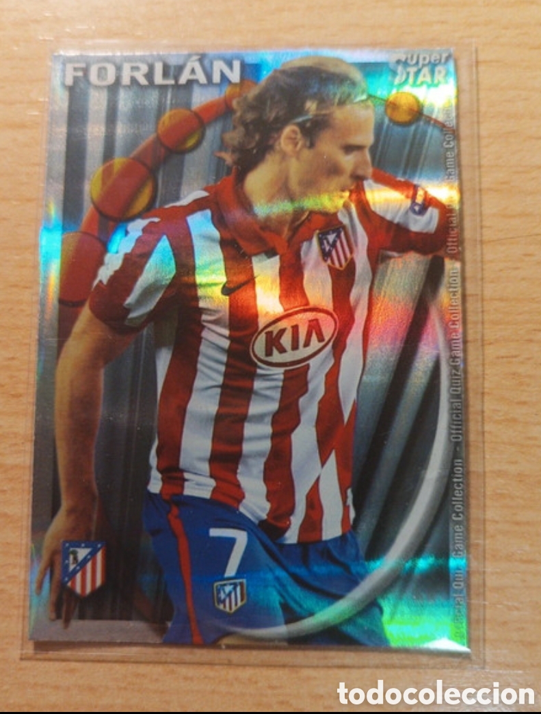 Cromos de F&uacute;tbol: 243 FORLAN SUPERSTAR ATLETICO MADRID MUNDICROMO FICHAS LIGA 2010 2011 10 11
