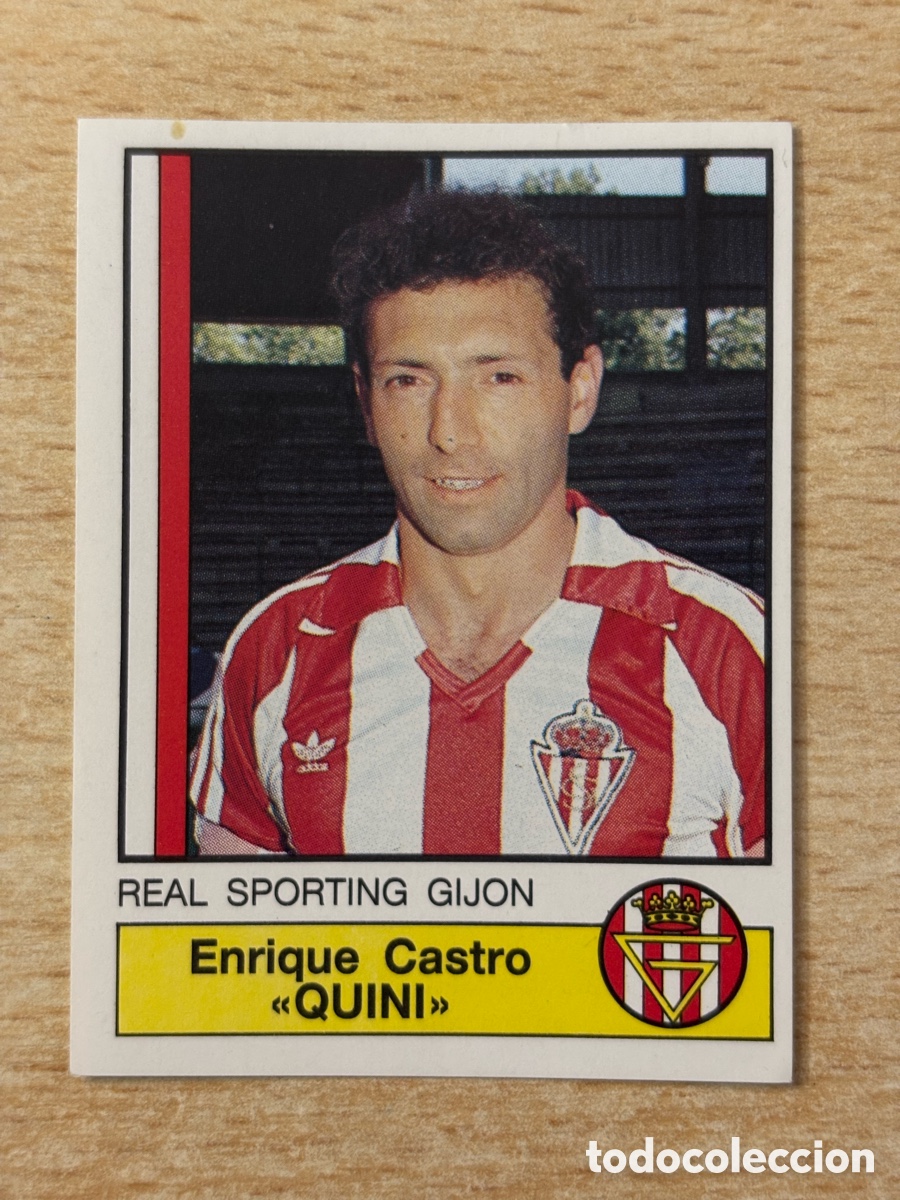 Cromos de F&uacute;tbol: # 298 Quini Sporting de Gij&oacute;n F&uacute;tbol 87 Panini sin pegar