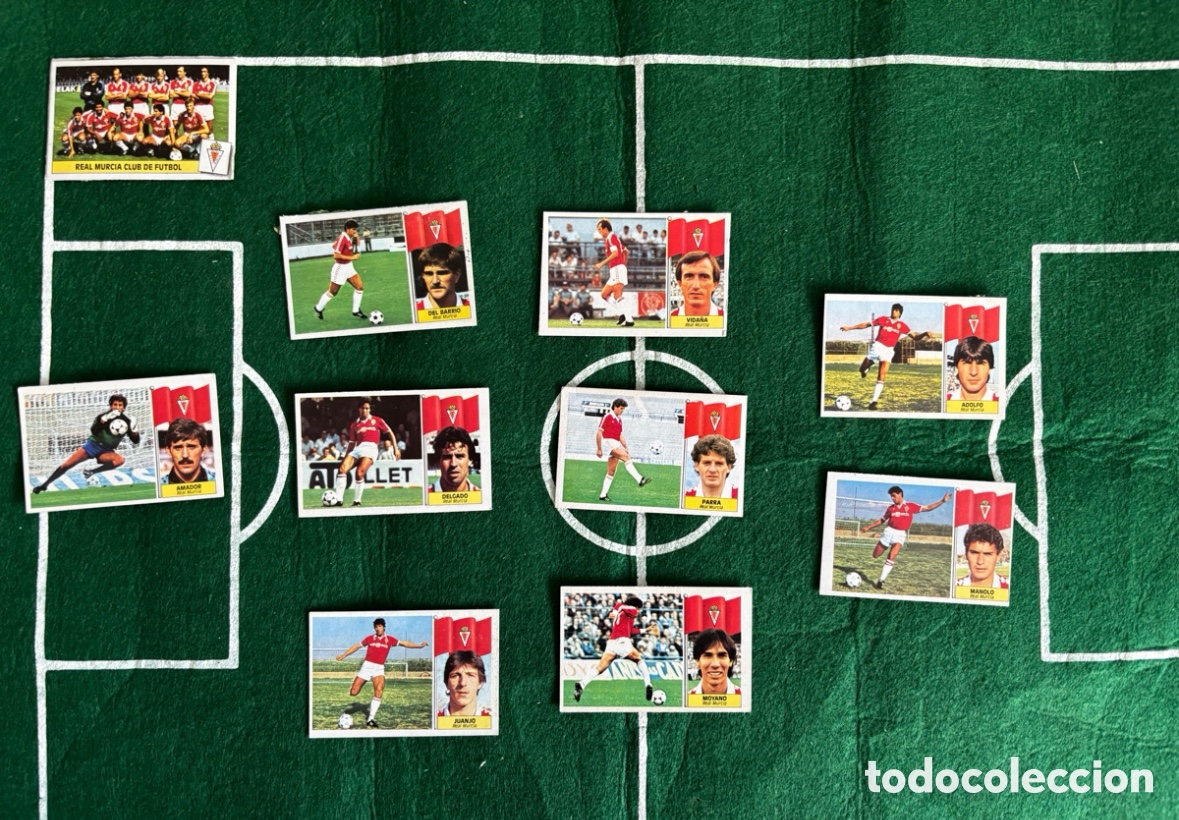 Cromos de F&uacute;tbol: LOTE 10 CROMOS MURCIA 86 87 DESPEGADOS 1986 1987 INCLUYE ALINEACI&Oacute;N Y COLOCA
