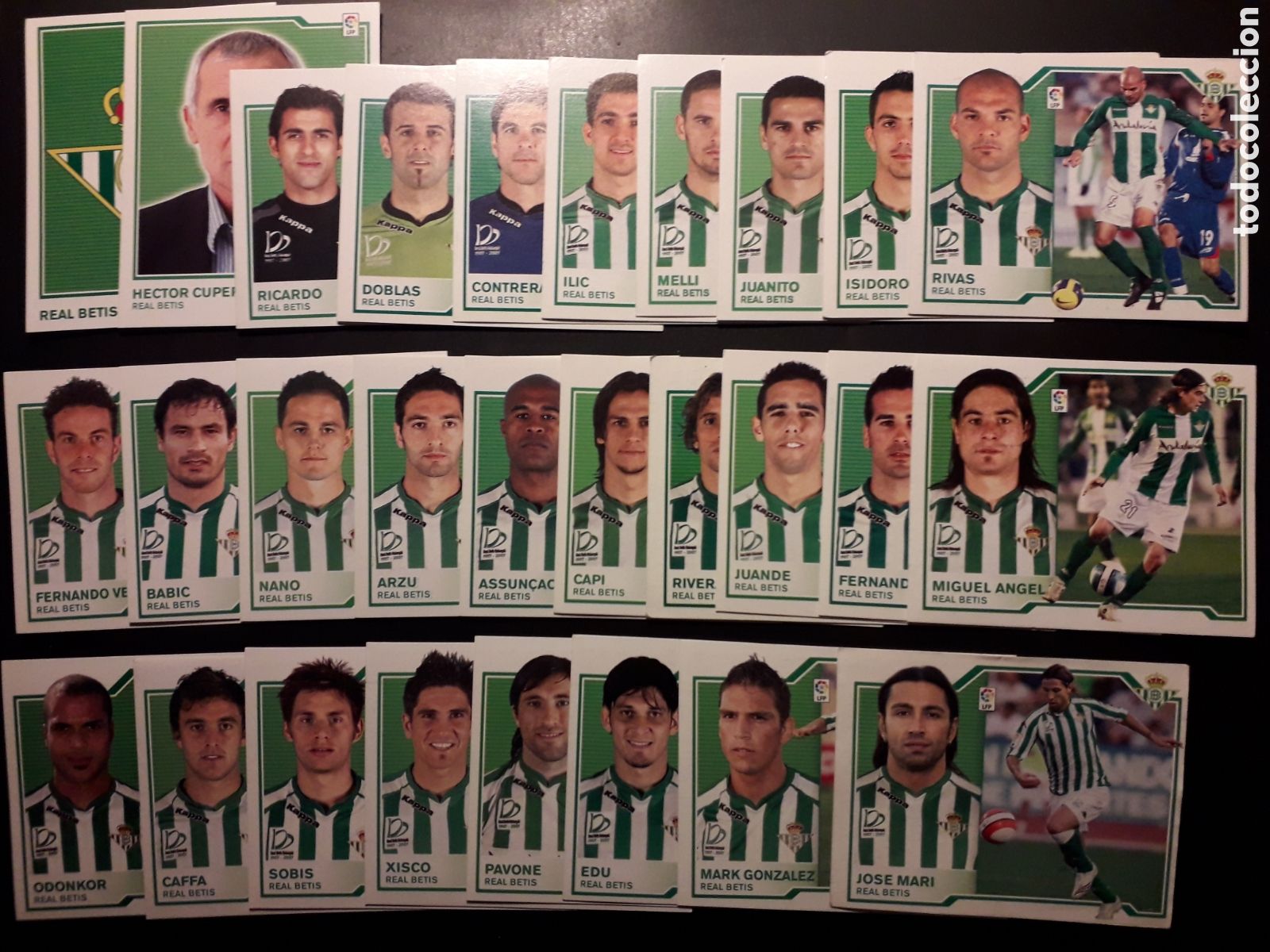 Cromos de Futebol: 28 CROMOS BETIS ED ESTE 2007 2008 07 08 SIN PEGAR, CON 1 COLOCA Y 2 FICHAJES PEDIDO M&Iacute;NIMO 3&euro;