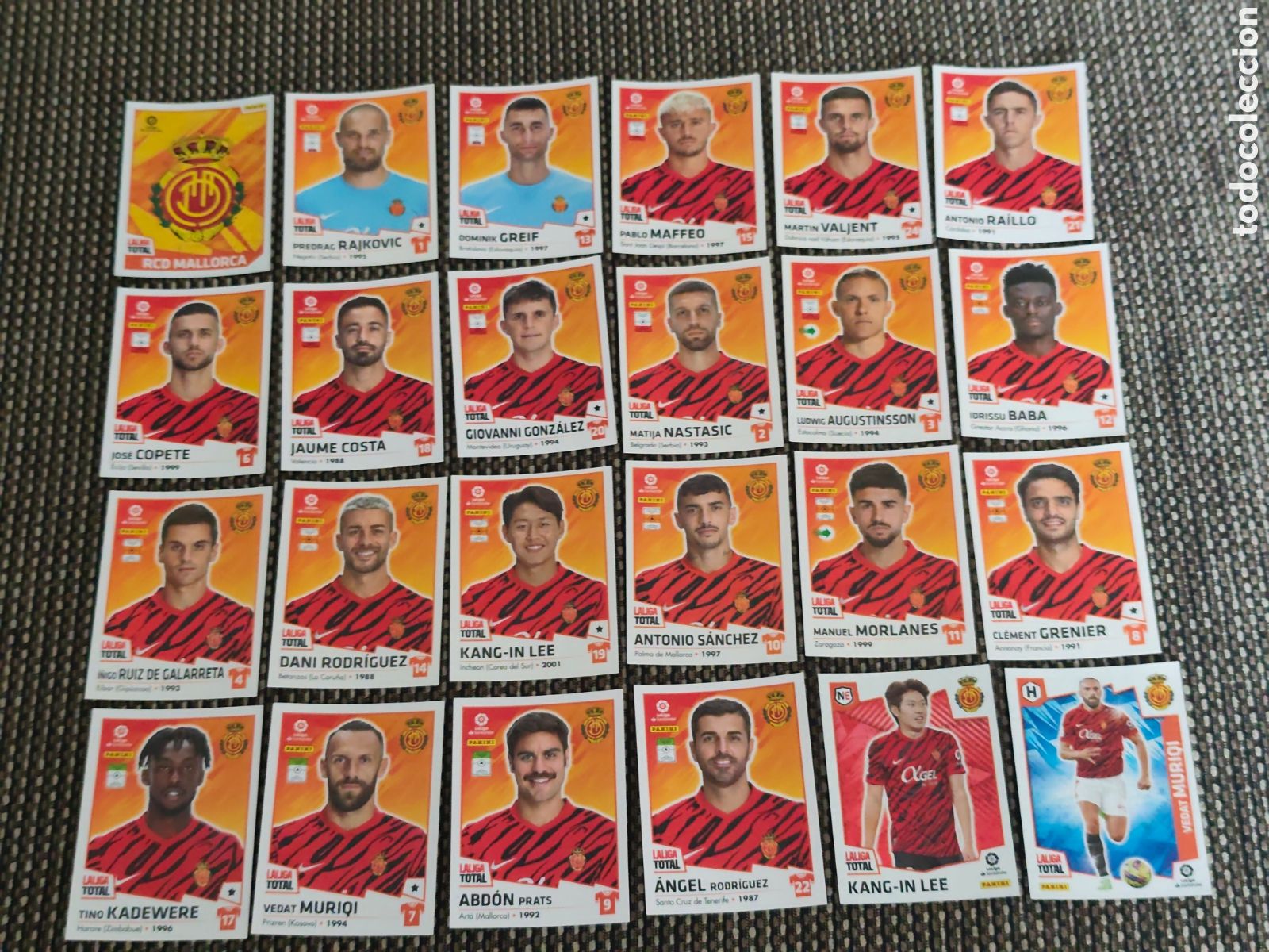 Figurine di Calcio: COMPLETO 24 CROMOS MALLORCA LALIGA TOTAL 2022 2023 #