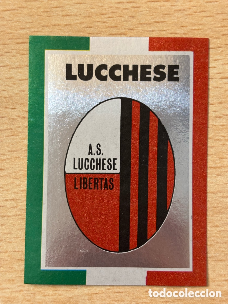Figurine di Calcio: Escudo Lucchese AIC Liga Italiana Futbol Calcio 1993 sin pegar