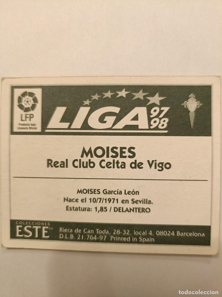 Cromos de f&uacute;tbol: MOISES CELTA DE VIGO 97/98 ESTE - Foto 2