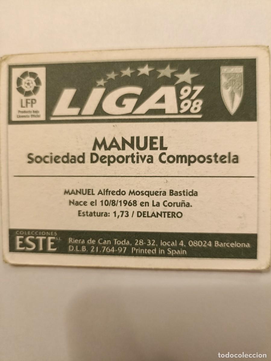 Cromos de f&uacute;tbol: MANUEL S.D. COMPOSTELA 97/98 ESTE - Foto 2