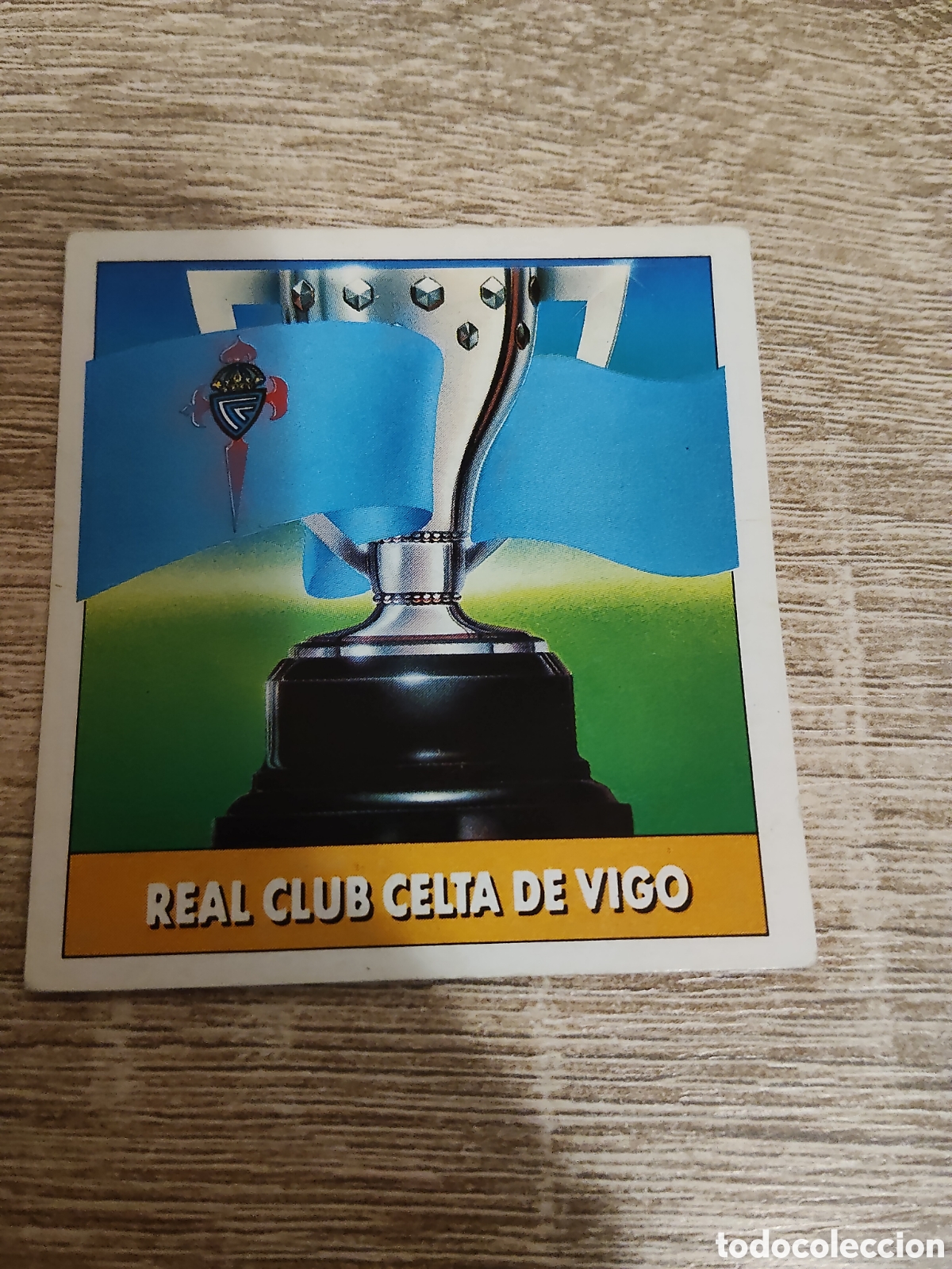 Cromos de F&uacute;tbol: Escudo y bandera Celta de Vigo liga 1992 1993 92 93 ediciones este