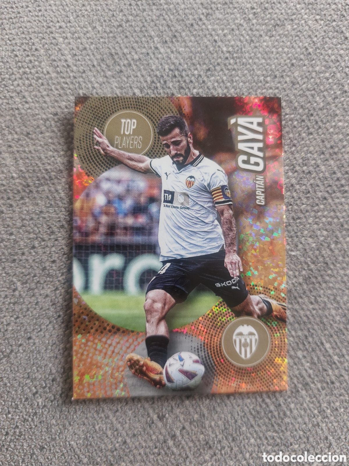 Cromos de F&uacute;tbol: FRAGMENT GOLD 32 GAYA TOP PLAYERS VALENCIA CF MUNDICROMO 23 24 2023 2024 ADNVCF FOOTBALL TREASURE