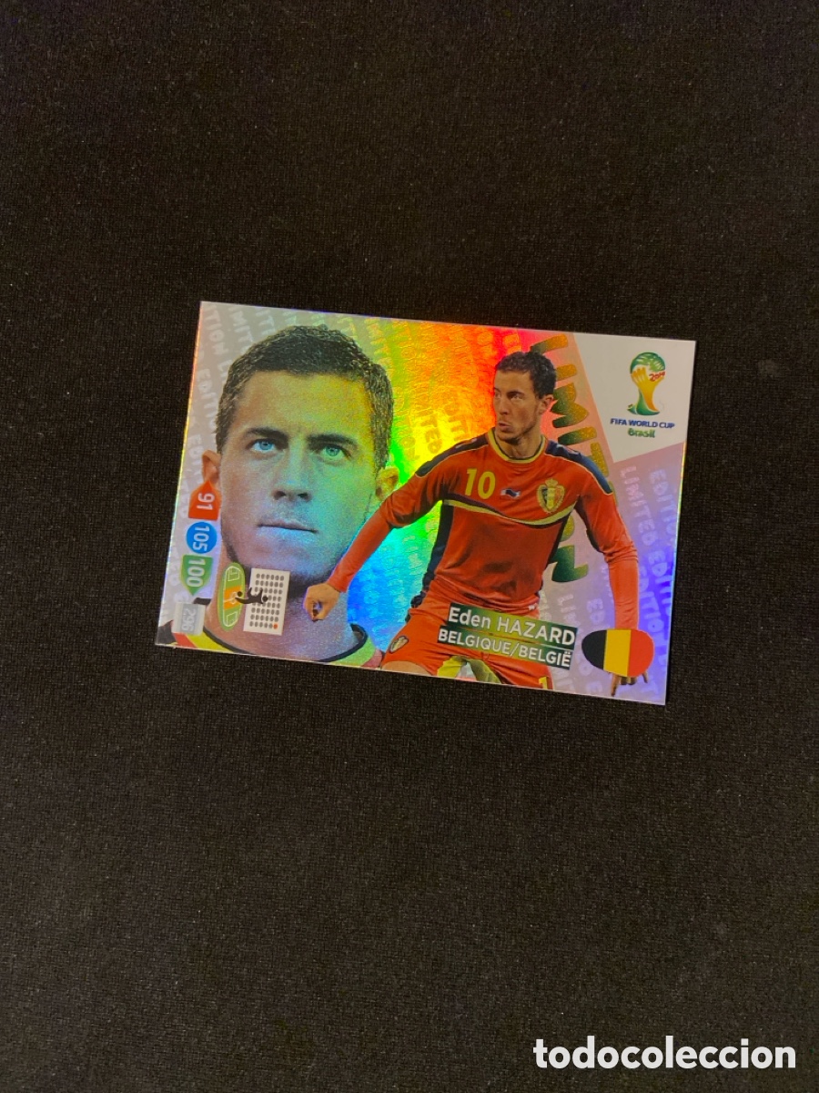 Cromos de Futebol: EDEN HAZARD LIMITED PANINI ADRENALYN MUNDIAL 2014 BRASIL 14 FUTBOL EDICION LIMITADA CARTA A-1