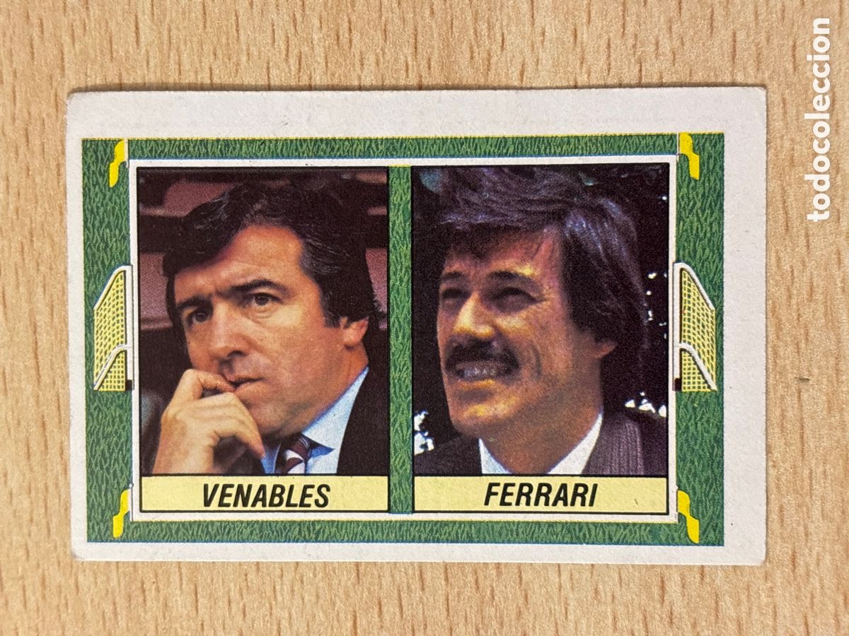 Cromos de f&uacute;tbol: Venables/ Ferrari Ed. Este 84-85 sin pegar buen estado versi&oacute;n