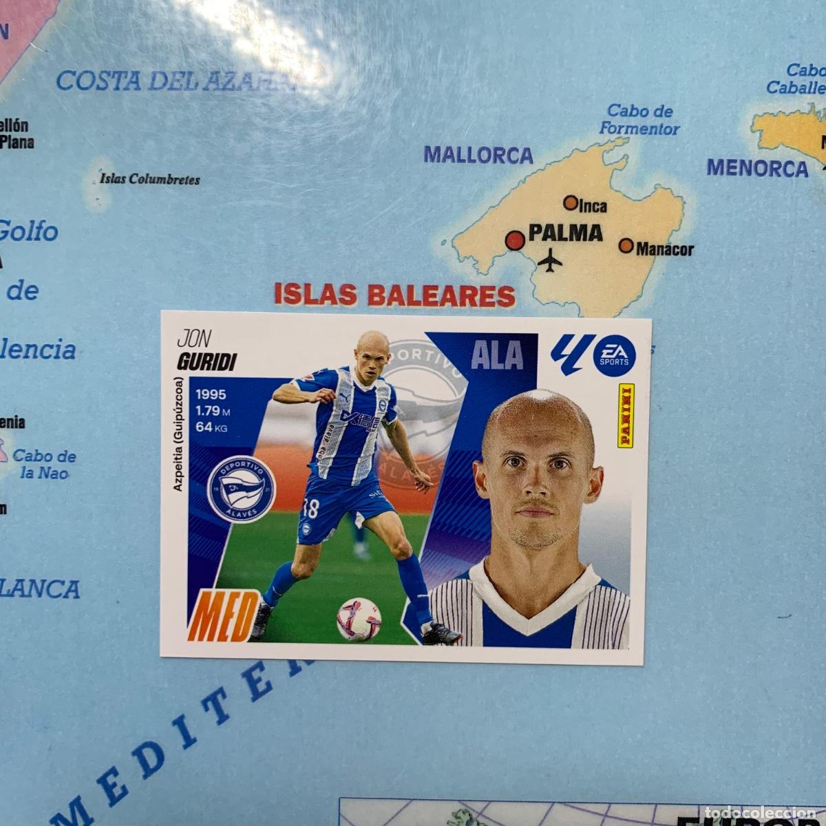 Figurine di Calcio: Guridi n&uacute;mero 13 del Alav&eacute;s cromo liga este 25-26 2025-2026