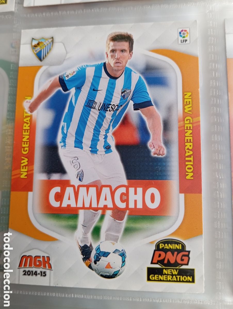 Cromos de Futebol: Camacho New Generation Malaga Ficha Cromo de futbol Megacracks 2014-2015 Liga BBVA MGK 14-15 Panini
