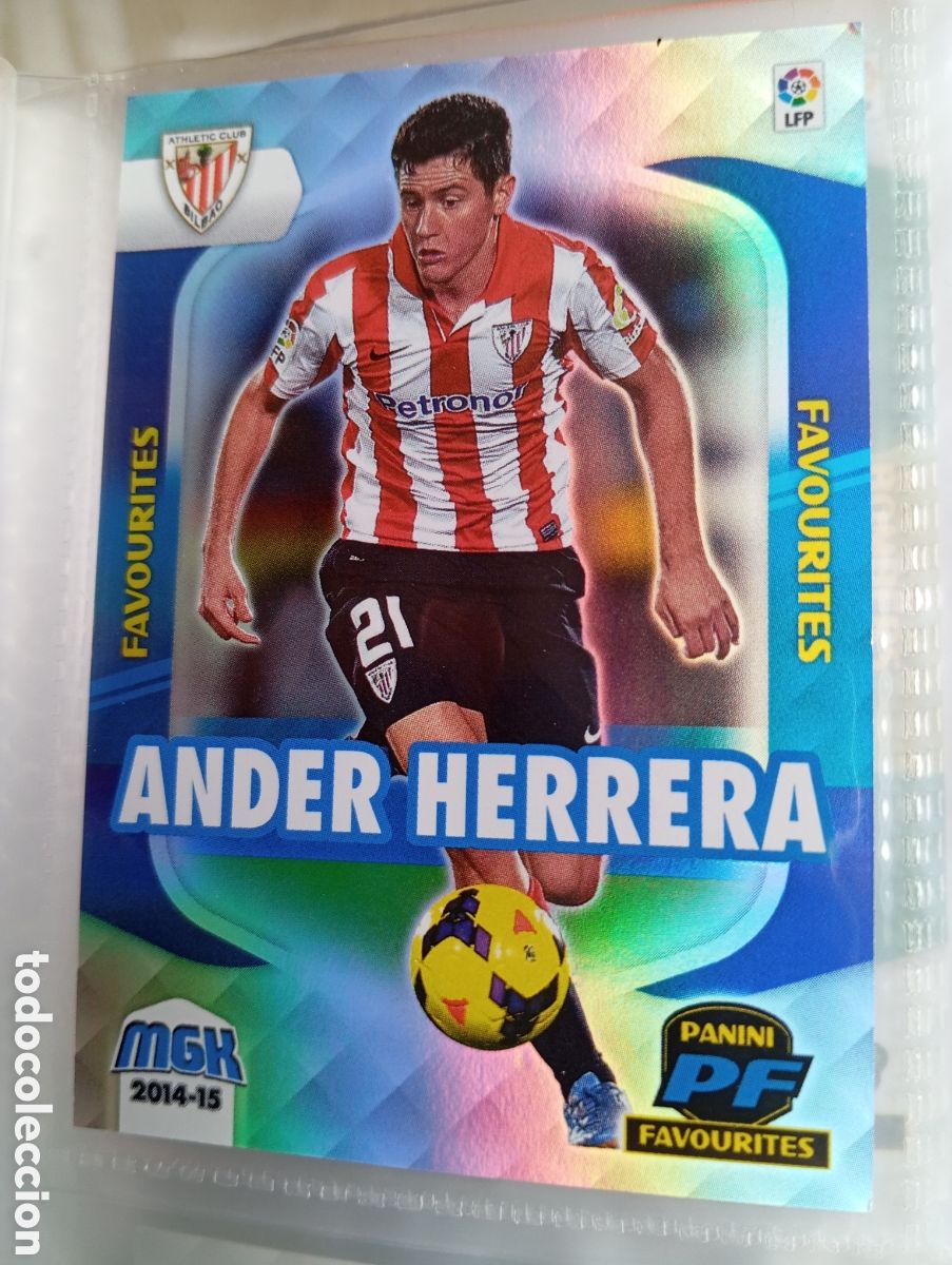 Cromos de Futebol: Ander Herrera Favourites Athletic Ficha Cromo futbol Megacracks 2014-2015 Liga BBVA MGK 14-15 Panini