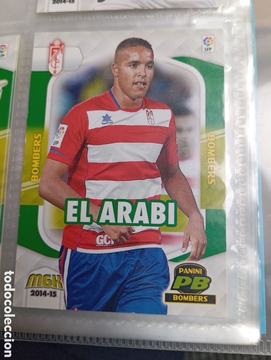 Cromos de Futebol: El Arabi Bombers Granada FC Ficha Cromo futbol Megacracks 2014-2015 Liga BBVA MGK 14-15 Panini