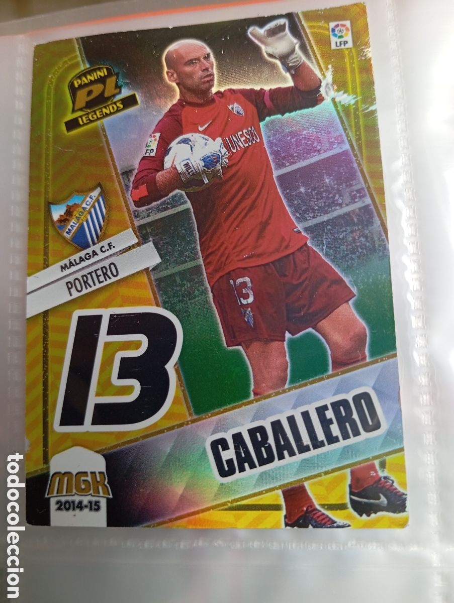 Fu&szlig;ball-Sticker: Panini Legends Cavallero Malaga CF Ficha Cromo futbol Megacracks 2014-2015 Liga BBVA MGK 14-15