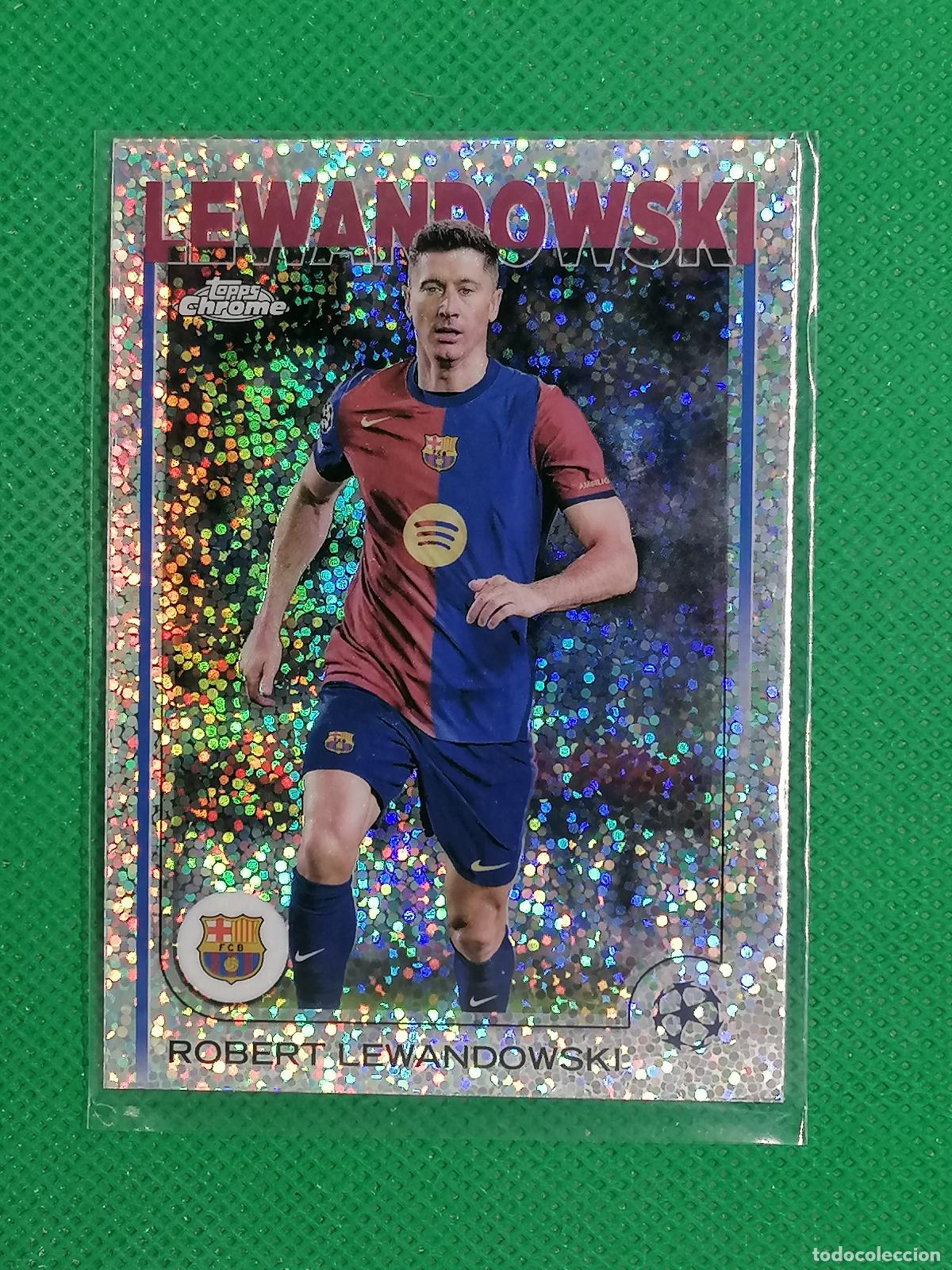 Cromos de Futebol: 200 ROBERT LEWANDOWSKI BARCELONA SPECKLE ⚽ TOPPS CHROME UCC 24 25 2024 2025 ⚽