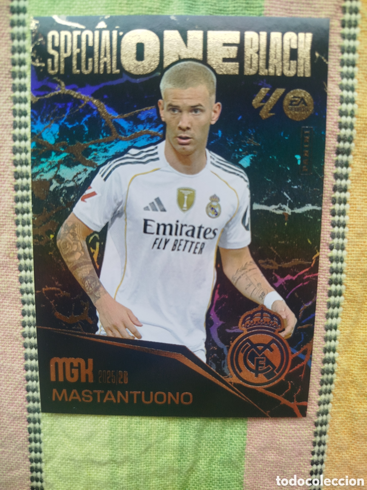 Cromos de f&uacute;tbol: SPECIAL ONE BLACK MASTANTUONO REAL MADRID -MEGACRACKS 26