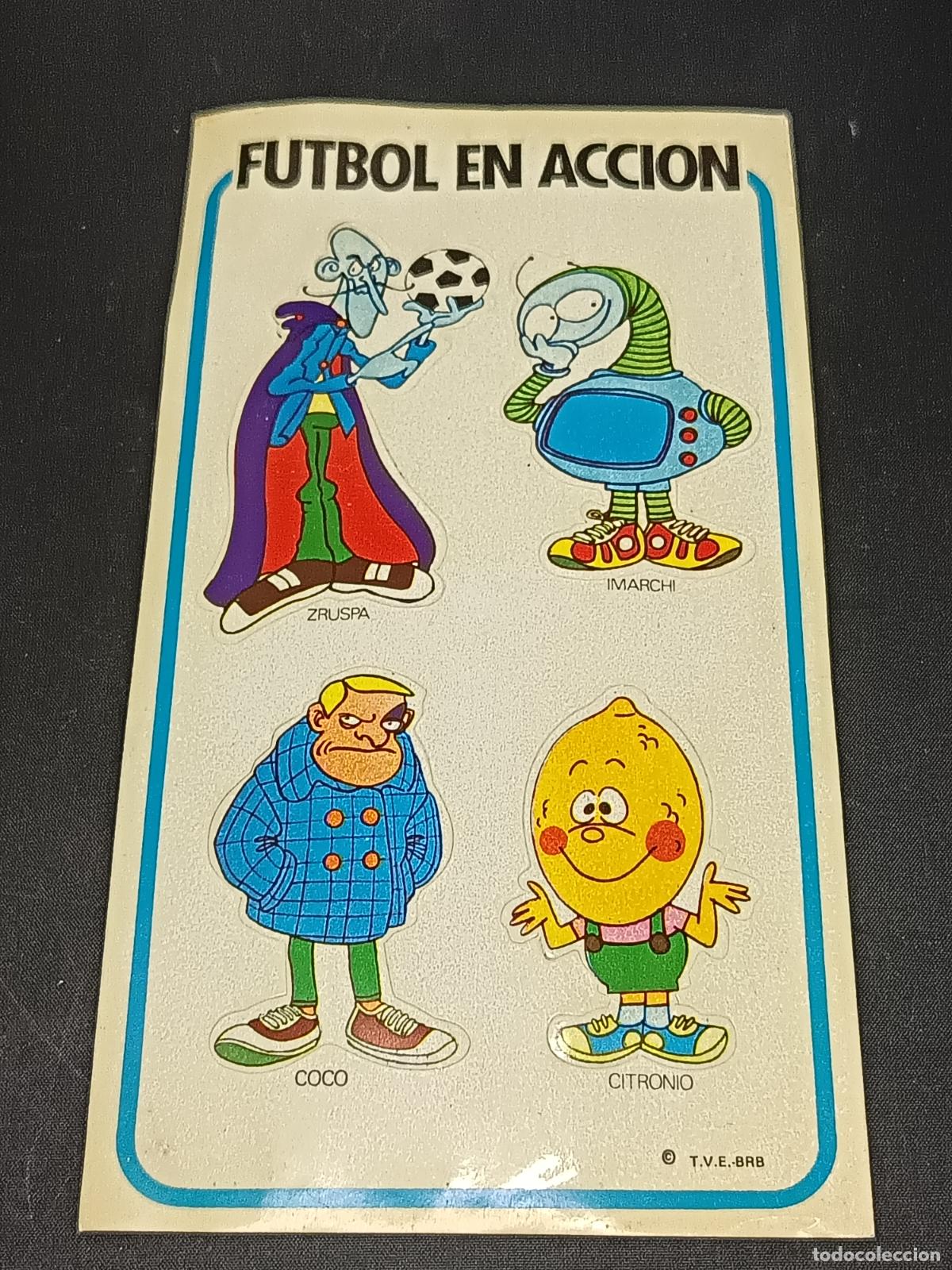 Cromos de F&uacute;tbol: Pegatina MUNDIAL 82. Serie TV. Futbol en Acci&oacute;n Naranjito. Leer descripci&oacute;n...