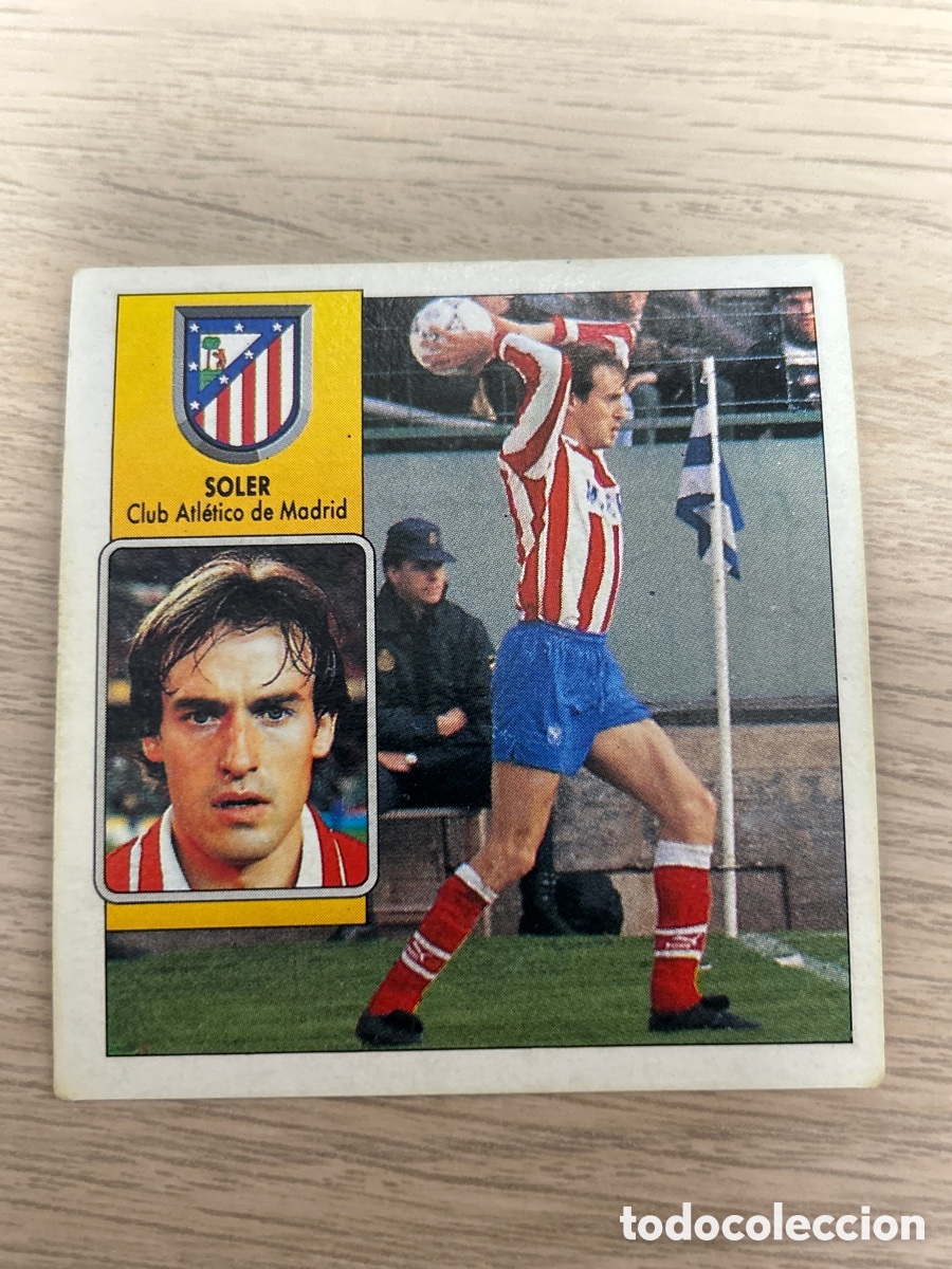 Fu&szlig;ball-Sticker: SOLER ATLETICO MADRID BAJA LIGA ESTE 1992 1993 92 93 NUNCA PEGADO SIN PEGAR