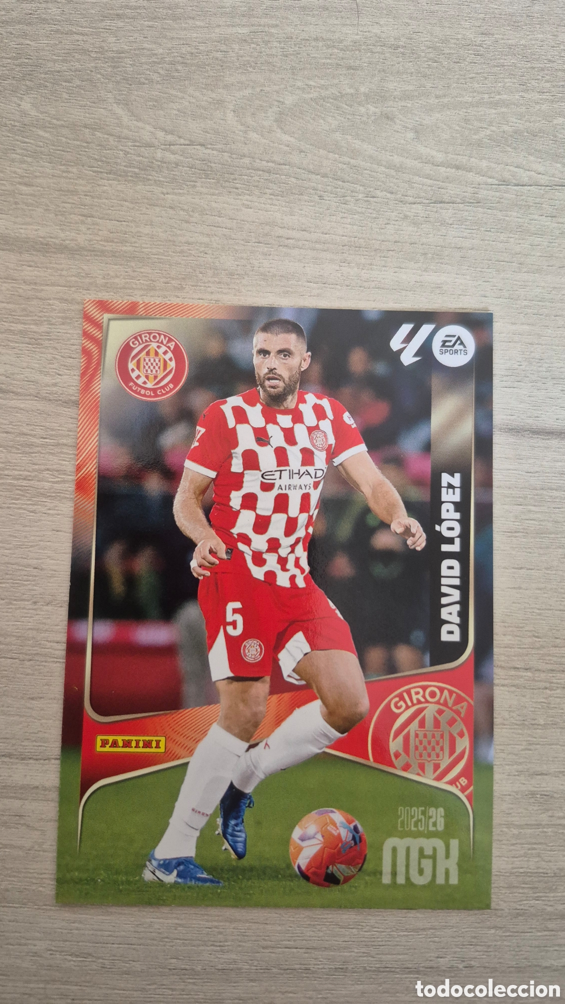 Fu&szlig;ball-Sticker: N&deg;184 Girona David L&oacute;pez Megacracks 25/26