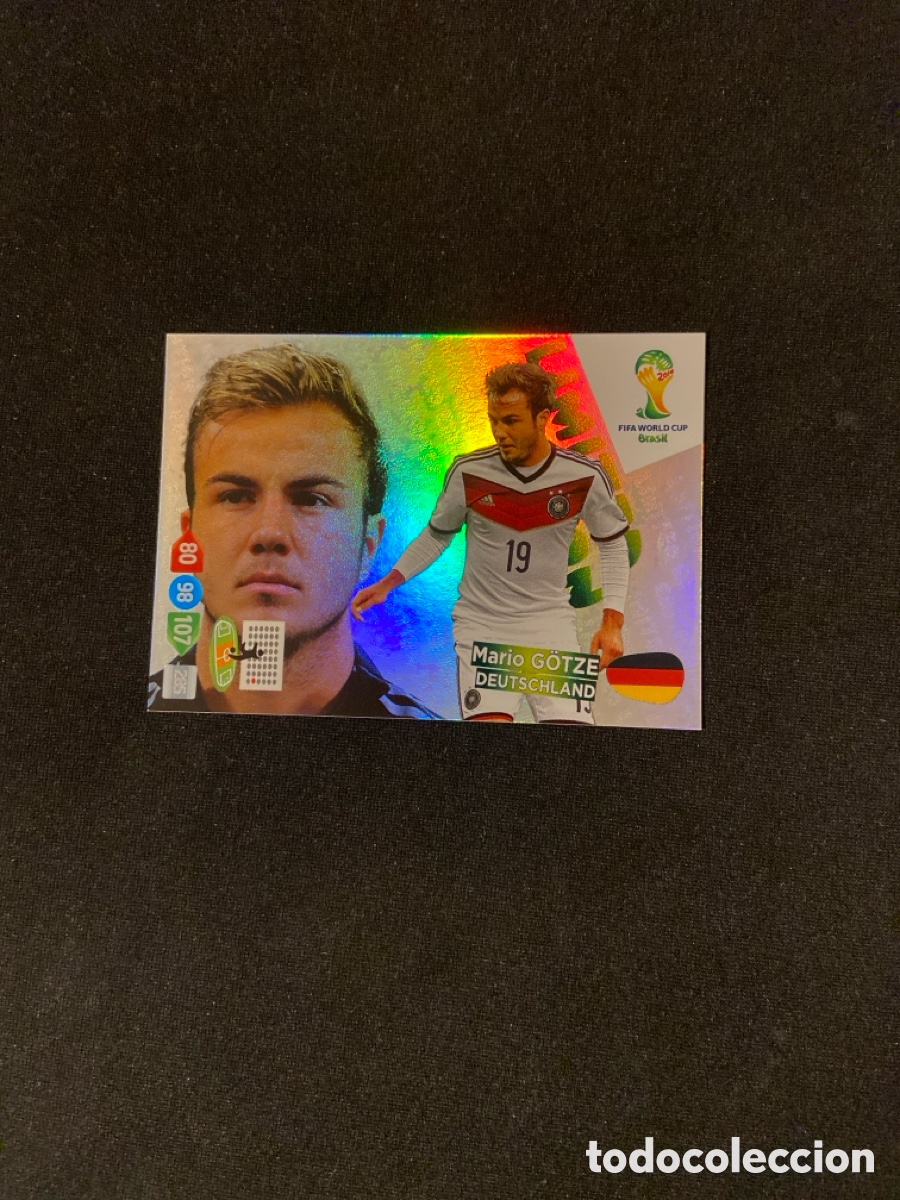 Cromos de F&uacute;tbol: MARIO GOTZE LIMITED PANINI ADRENALYN MUNDIAL 2014 BRASIL 14 FUTBOL EDICION LIMITADA CARTA A-1
