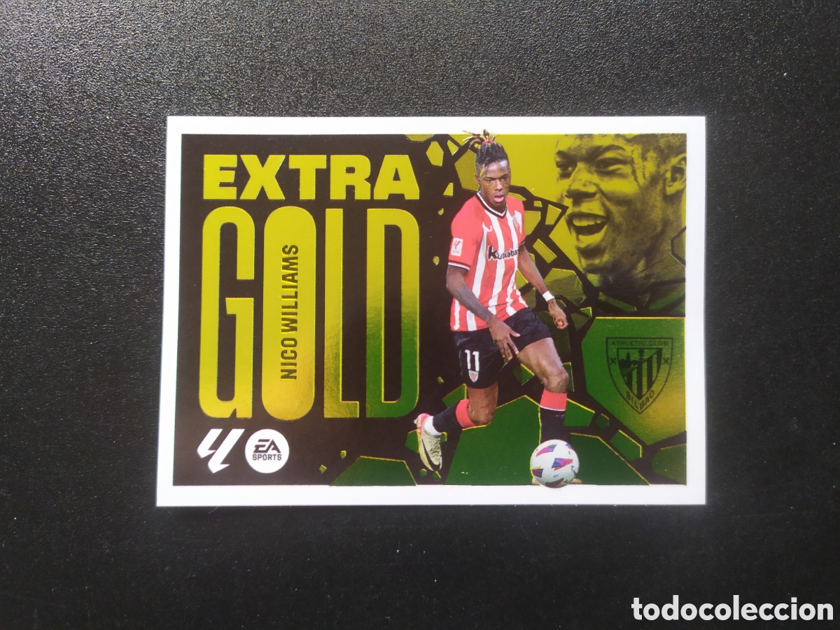 Cromos de F&uacute;tbol: Liga este 2024 2025 24 25 panini Nico Williams extra gold Athletic Bilbao
