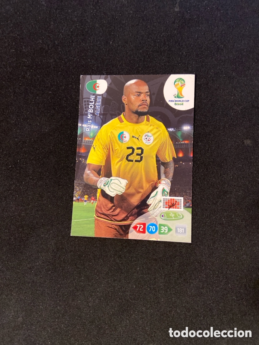 Fu&szlig;ball-Sticker: M&rsquo;BOLHI (ALGERIA) UPDATE PANINI ADRENALYN MUNDIAL 2014 BRASIL 14 FUTBOL ACTUALIZACION CARTA A-1