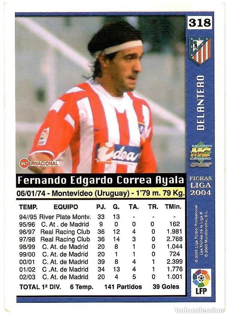 Fu&szlig;ball-Sticker: Correa, n&ordm; 318 (BAJA): Cromo de futbol Las Fichas de la Liga 2004, Mundi Cromo