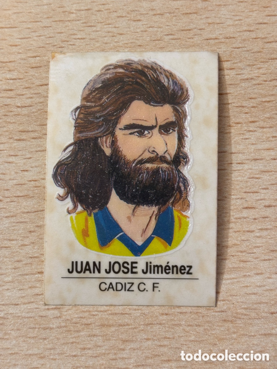 Cromos de F&uacute;tbol: # 76 Juan Jos&eacute; C&aacute;diz CF Caricaturas de futbolistas Bollycao 1990-91 sin pegar