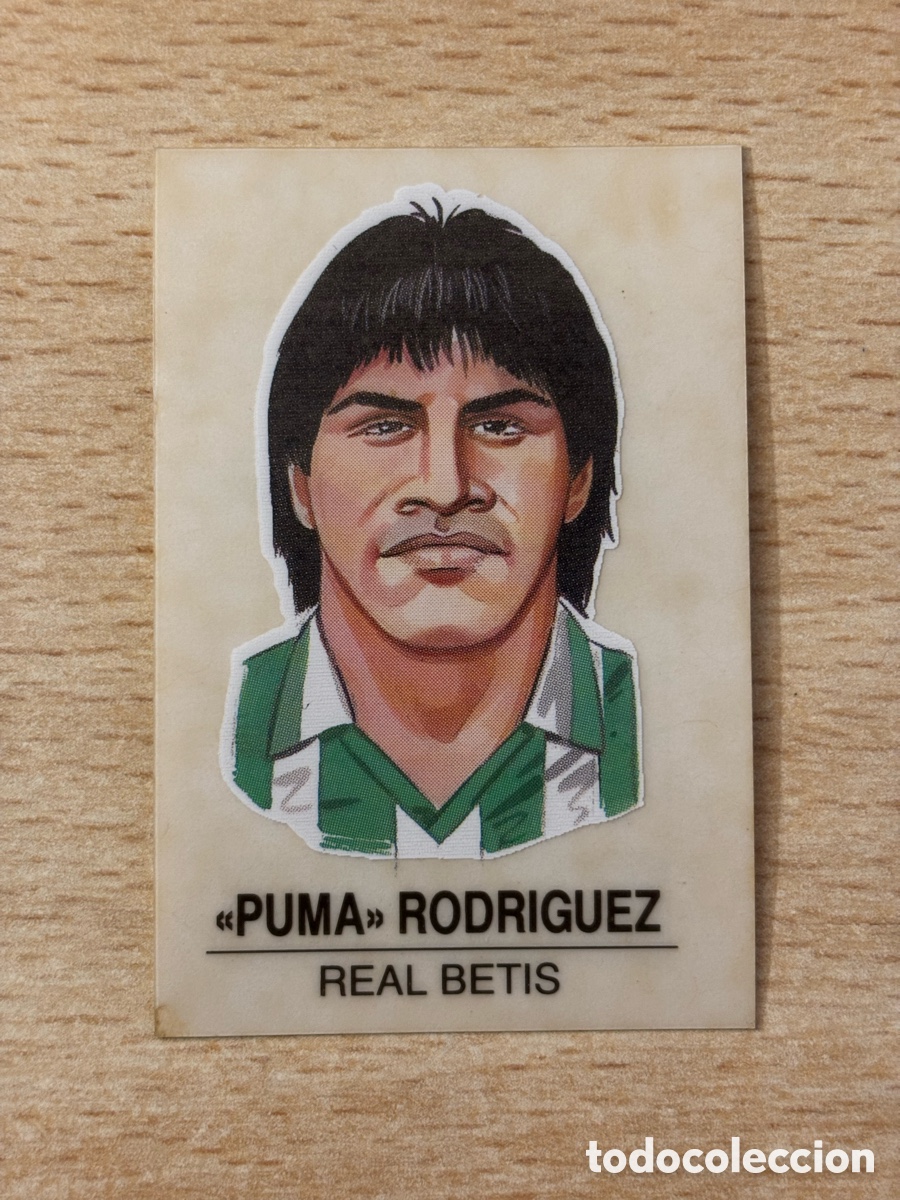 Cartes &agrave; collectionner de Football: # 43 Puma Rodr&iacute;guez Real Betis Caricaturas de futbolistas Bollycao 1990-91 sin pegar