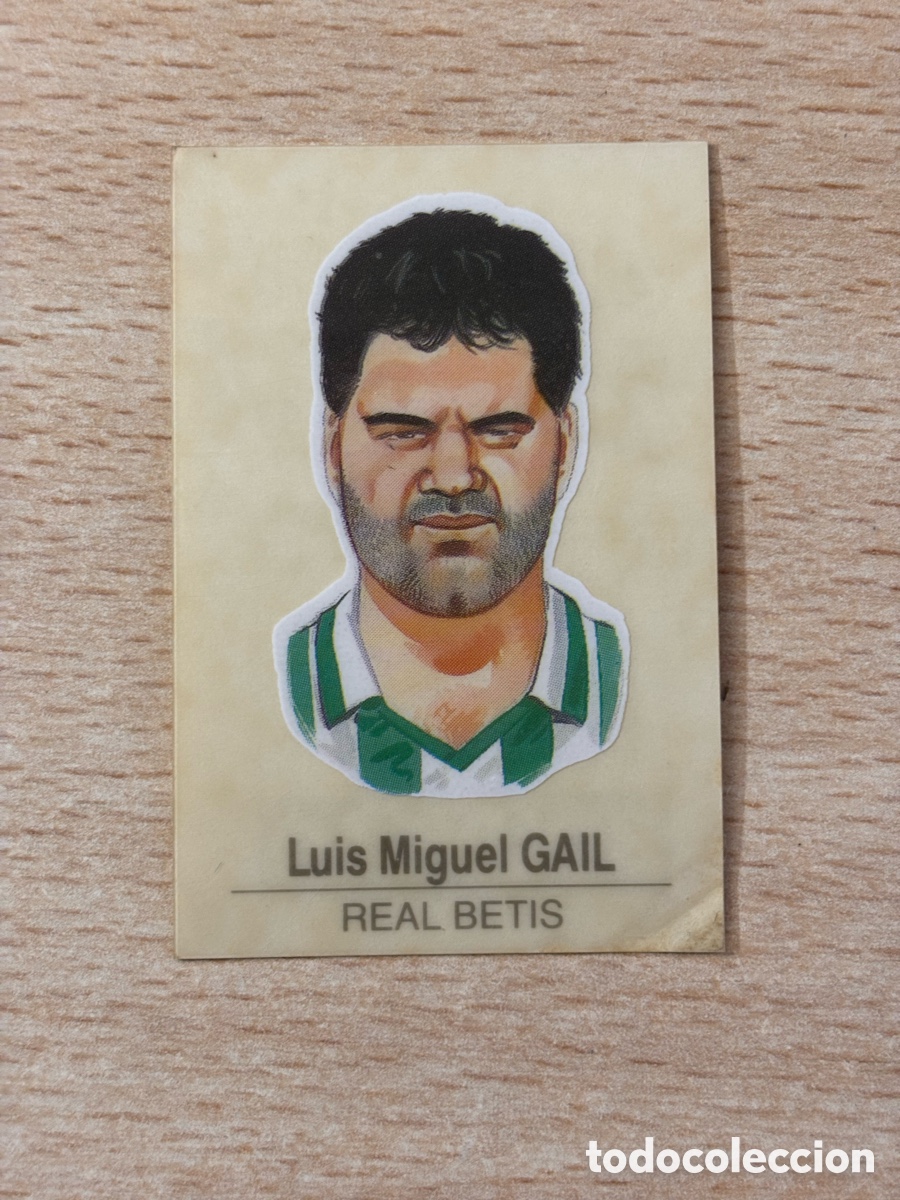 Cartes &agrave; collectionner de Football: # 42 Gail Real Betis Caricaturas de futbolistas Bollycao 1990-91 sin pegar