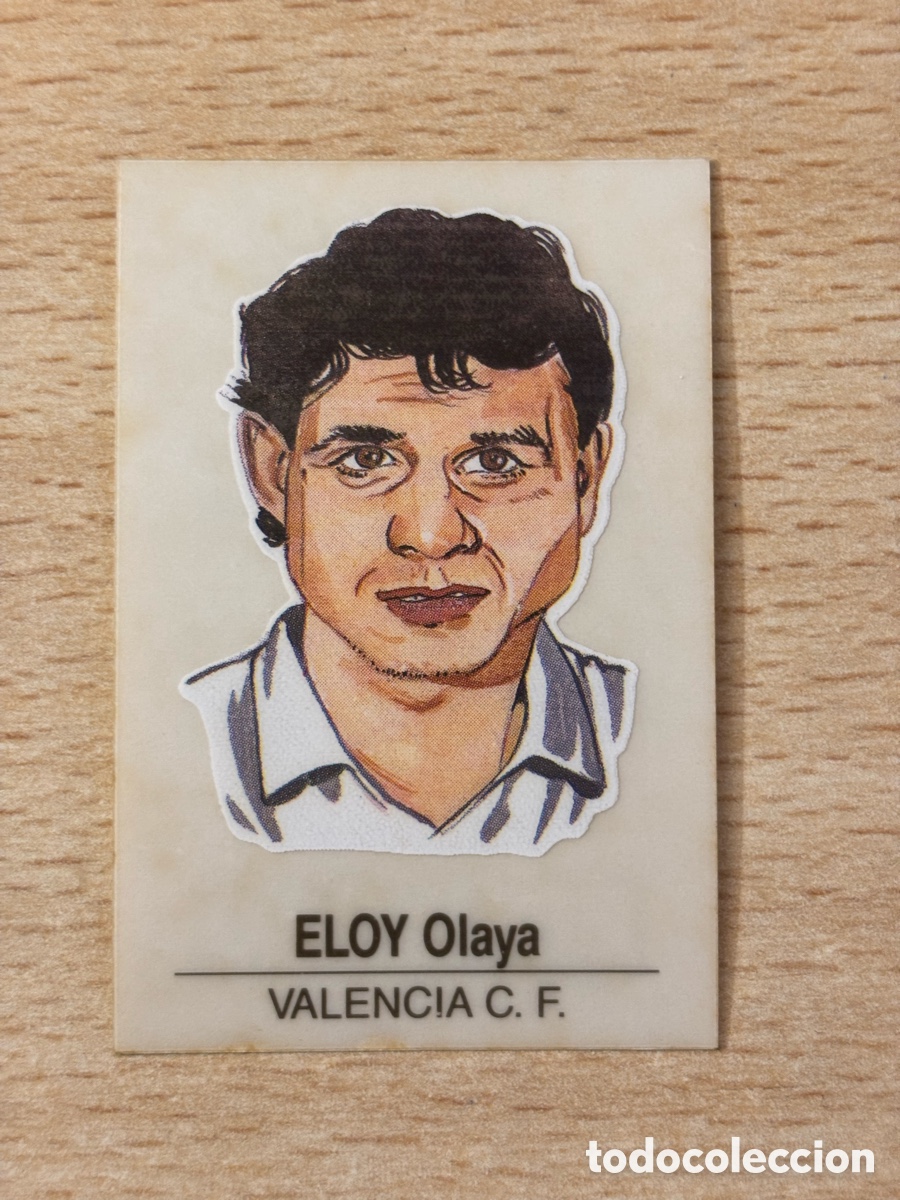 Cartes &agrave; collectionner de Football: # 39 Eloy Valencia CF Caricaturas de futbolistas Bollycao 1990-91 sin pegar