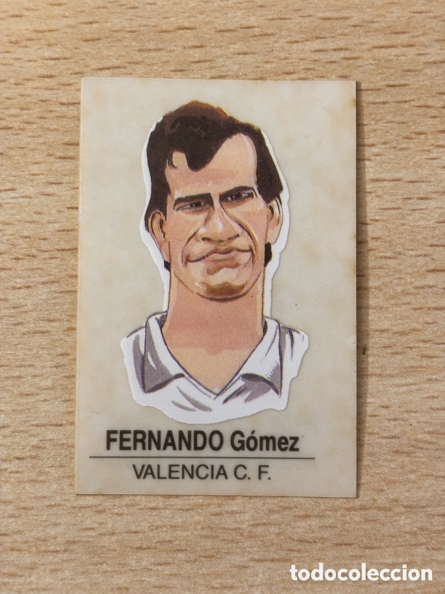Cartes &agrave; collectionner de Football: # 38 Fernando Valencia CF Caricaturas de futbolistas Bollycao 1990-91 sin pegar