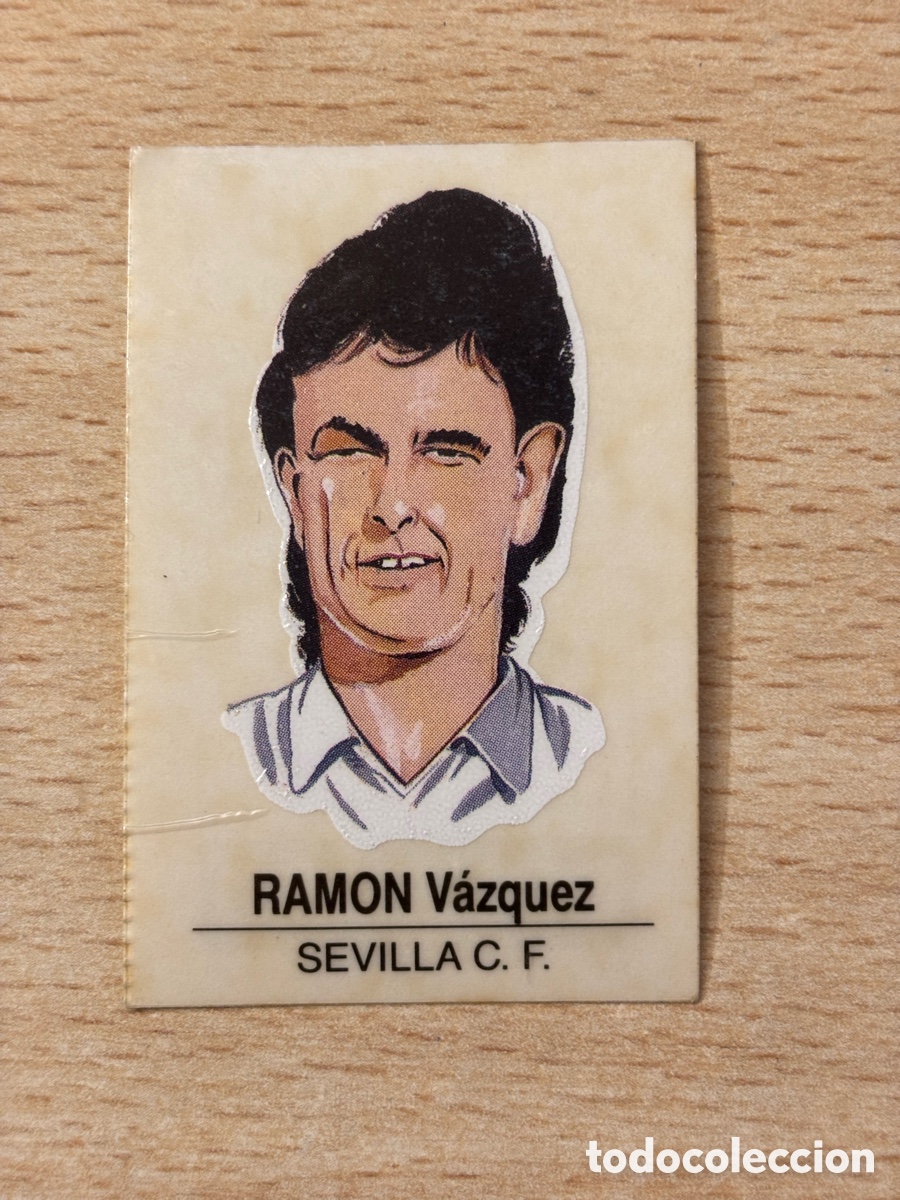 Cartes &agrave; collectionner de Football: # 32 Ramon Sevilla FC Caricaturas de futbolistas Bollycao 1990-91 sin pegar