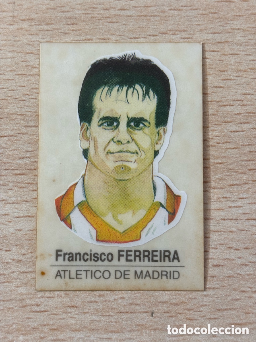 Cartes &agrave; collectionner de Football: # 24 Ferreira Atl&eacute;tico de Madrid Caricaturas de futbolistas Bollycao 1990-91 sin pegar