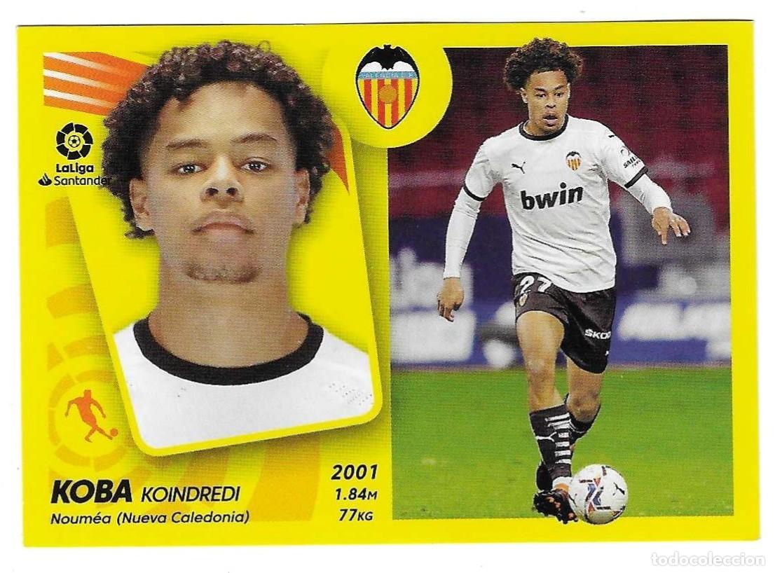 Fu&szlig;ball-Sticker: Cromo F&uacute;tbol. Ediciones Este a&ntilde;o 2021-2. Valencia n&ordm; 16B. Koba. ref. 21este-21valencia16B